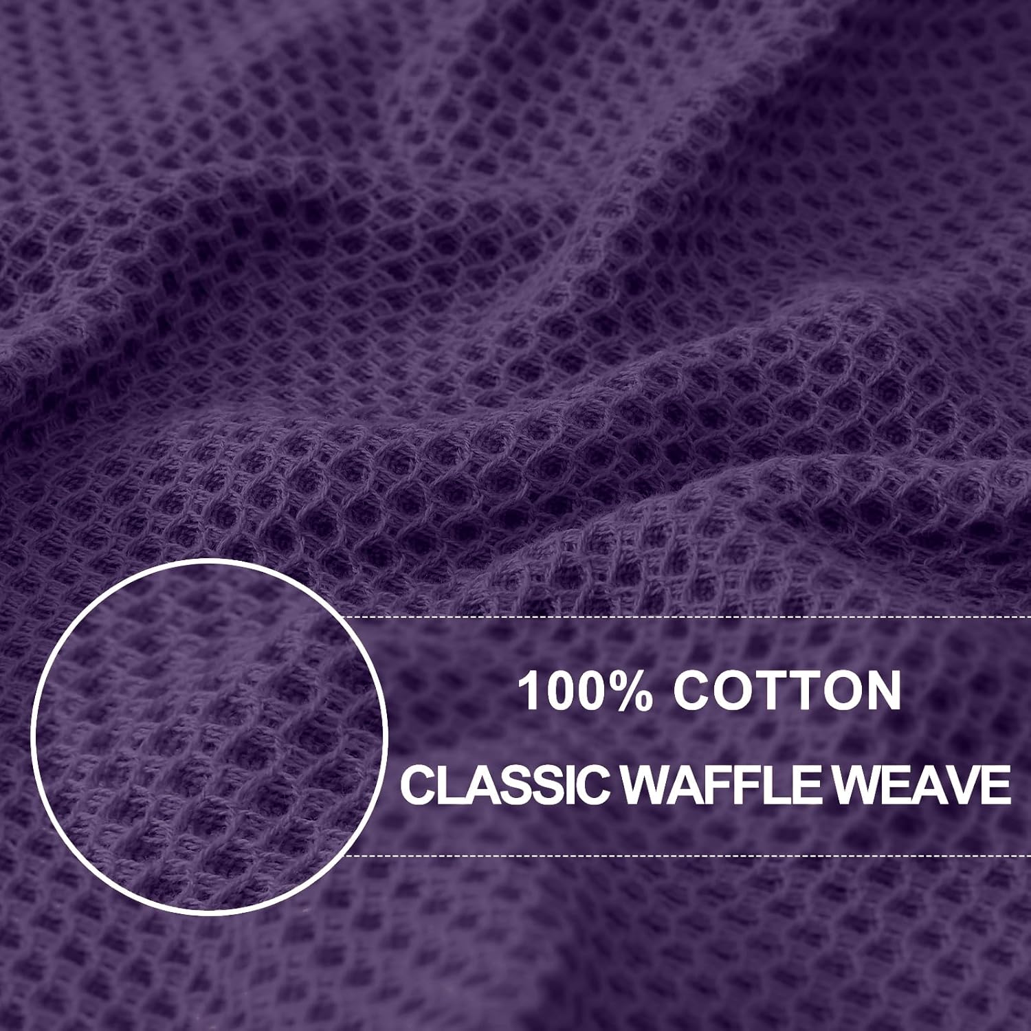 Homaxy 100% Cotton Waffle Weave Kitchen Dish Cloths, Ultra Soft Absorbent Quick Drying Dish Towels