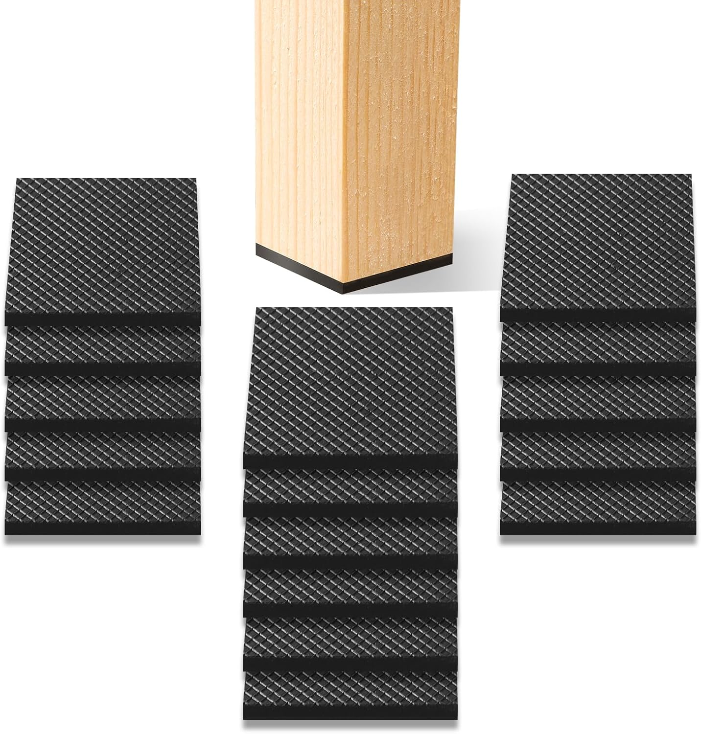 CHUNZEXI Non Slip Furniture Pads - 16 Premium Furniture Grippers Self Adhesive Rubber Furniture
