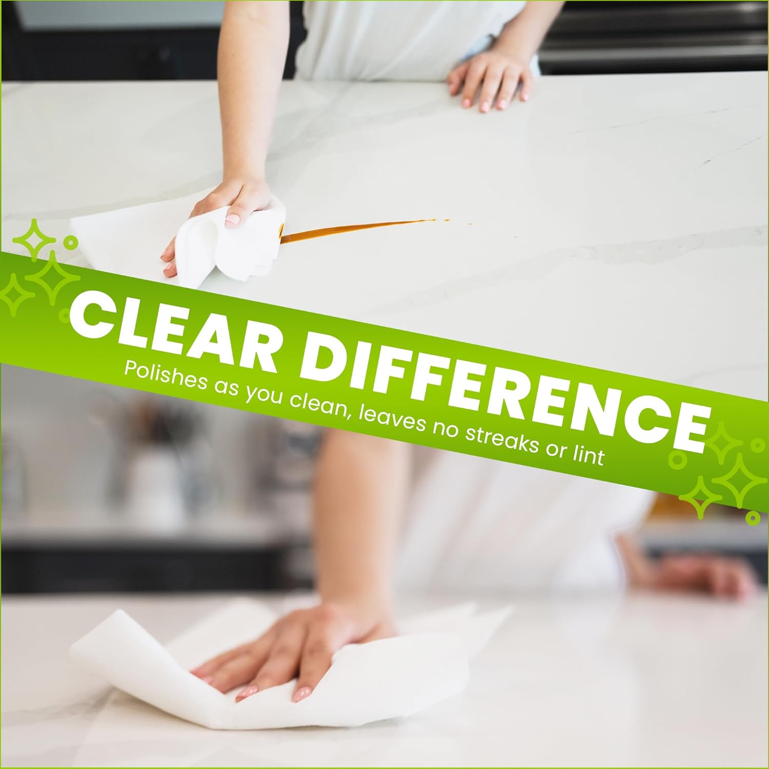 4-Pack Reusable Cleaning Cloths for Streak-Free Windows, Mirrors & All-Purpose Use – Chemical-Free