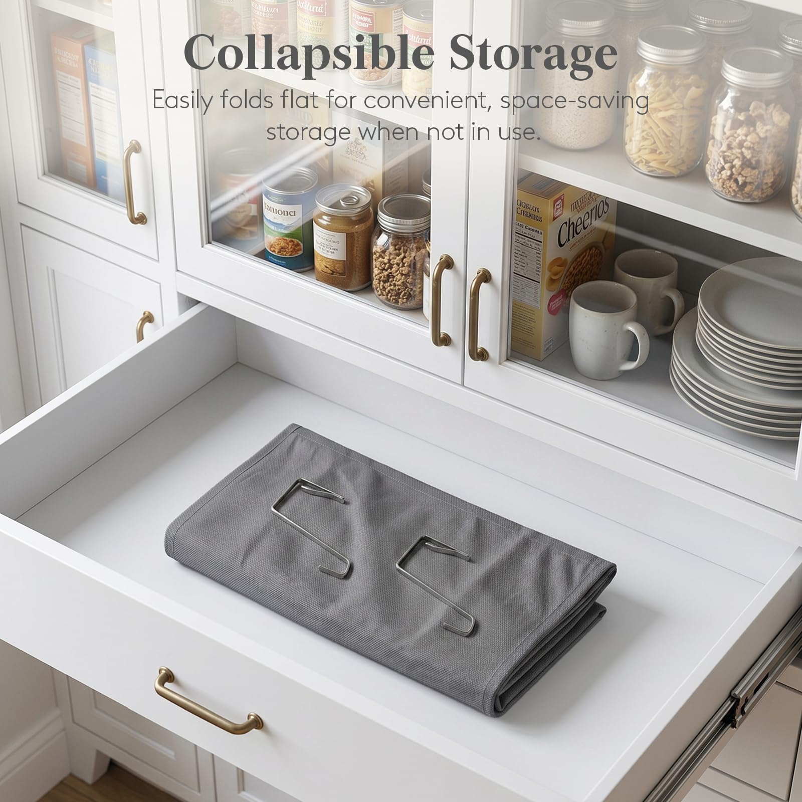 Lifewit 1 Pack Over the Door Organizer, Dark Gray, 40 lbs, Clear – view 6