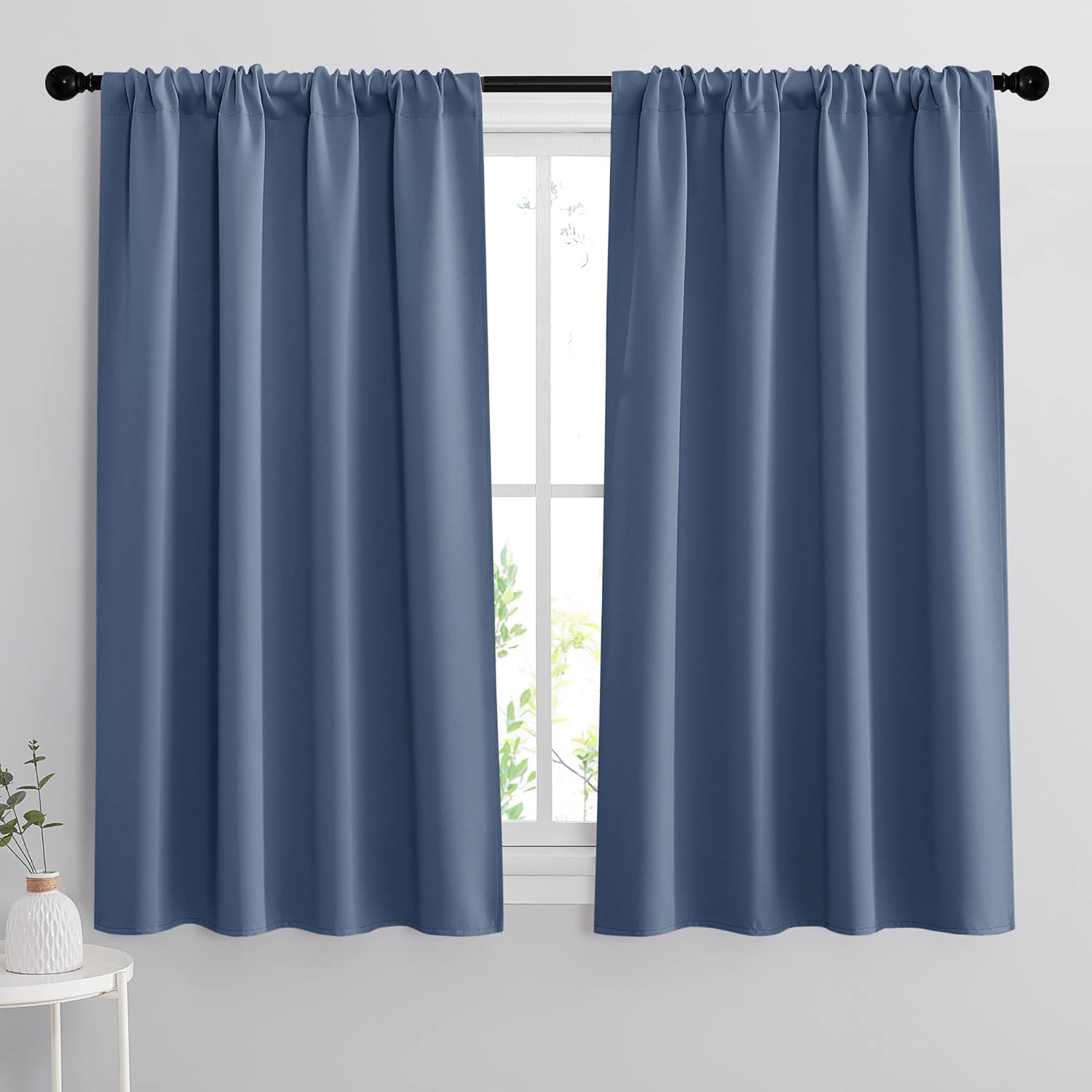 RYB HOME Short Kitchen Curtains, Room Darkening Drapes Thermal Insulated Small Window Coverings