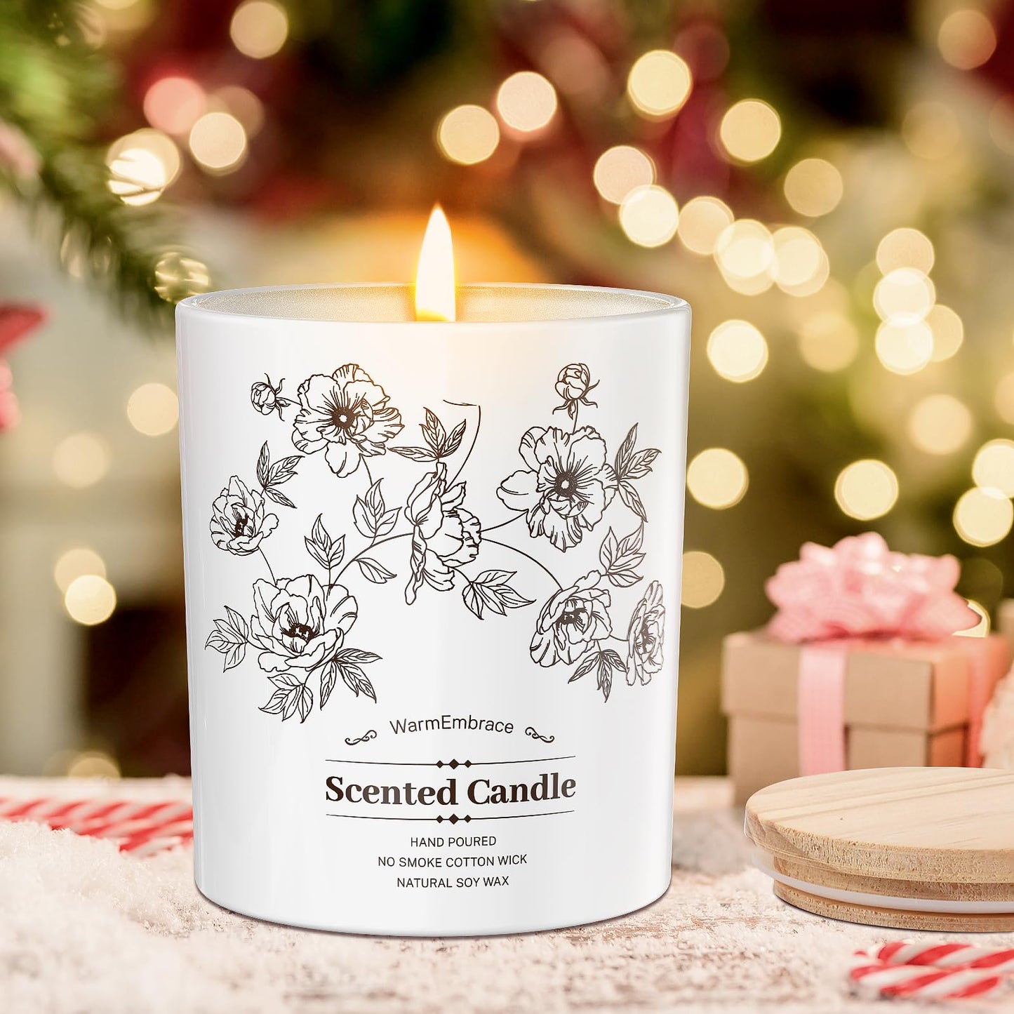 WarmEmbrace Deluxe Scented Candle for Women & Men, Vanilla Coconut, 8 Oz