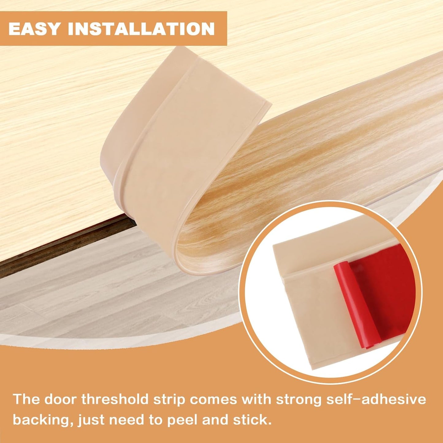 Vinyl Door Threshold Flooring Transition Strip Self Adhesive Carpet Edging Strip for Laminate
