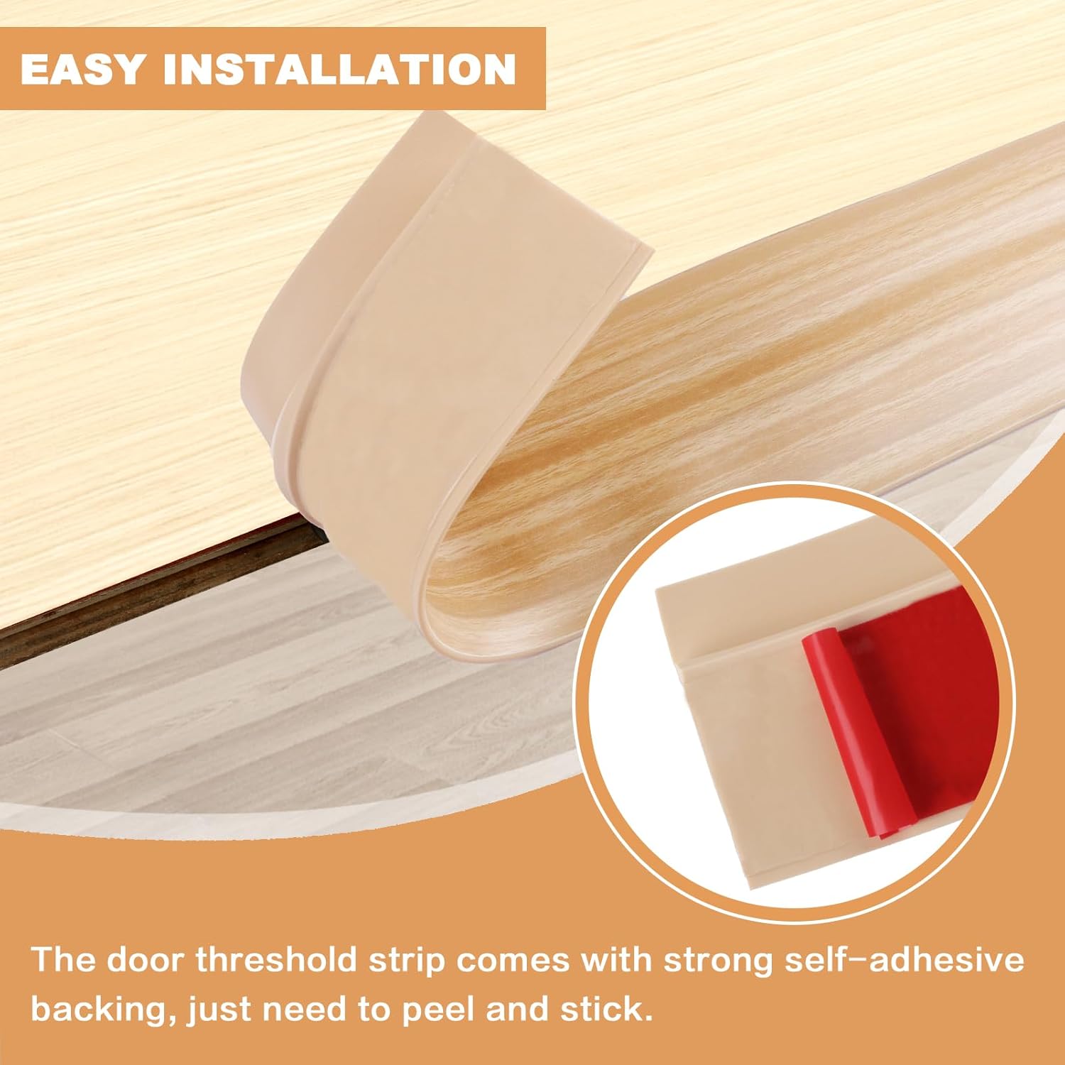 Vinyl Door Threshold Flooring Transition Strip Self Adhesive Carpet Edging Strip for Laminate