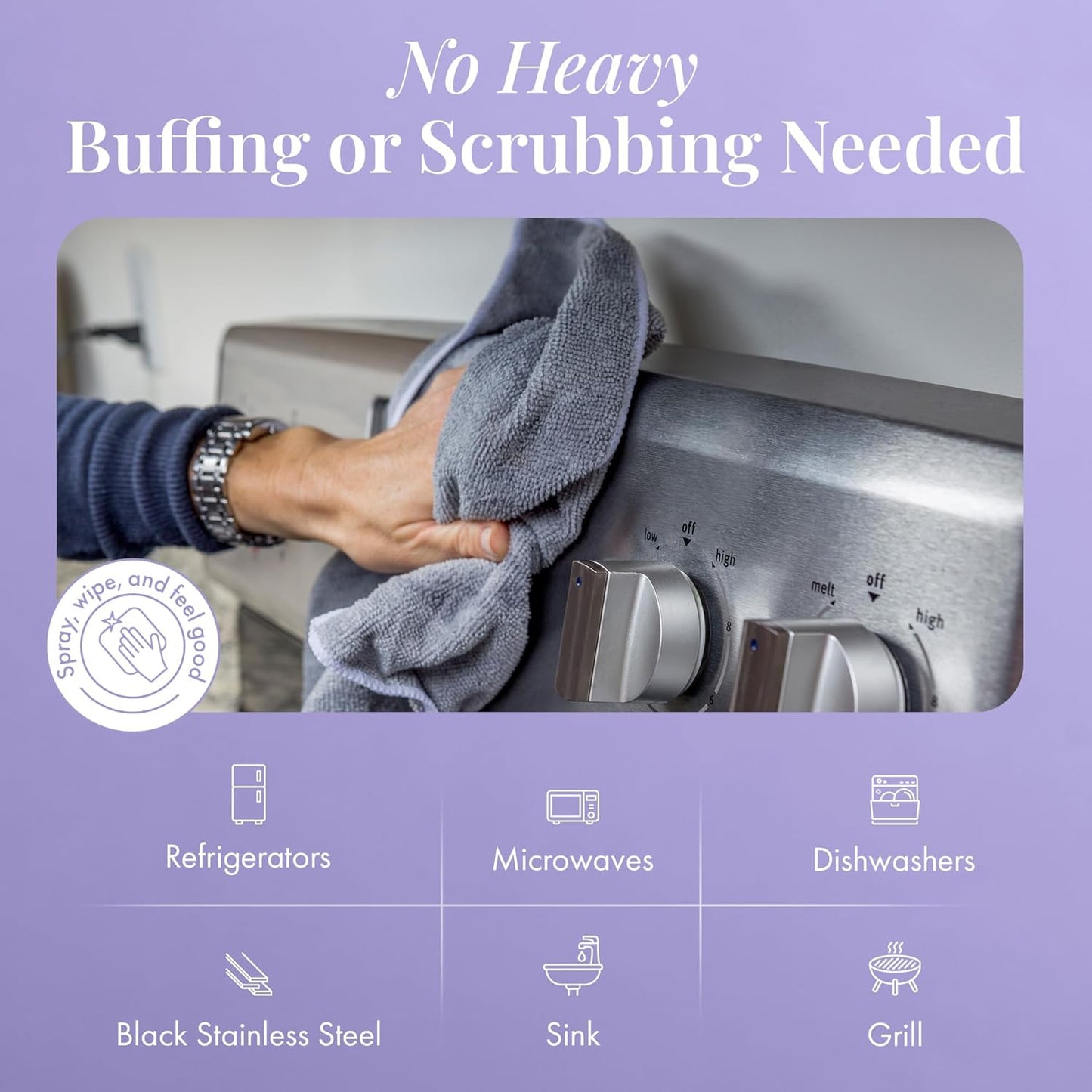Therapy Stainless Steel Cleaner and Polish 100% USDA Biobased, Fingerprint and Residue Remover