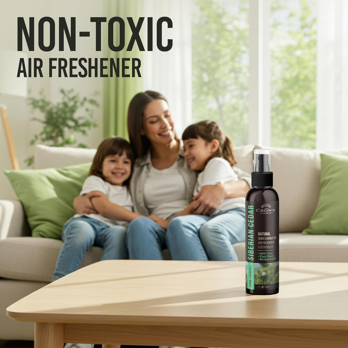 Non-Toxic Odor Eliminator,Natural Cedar Air Freshener Spray for Clothes Storage & Moth