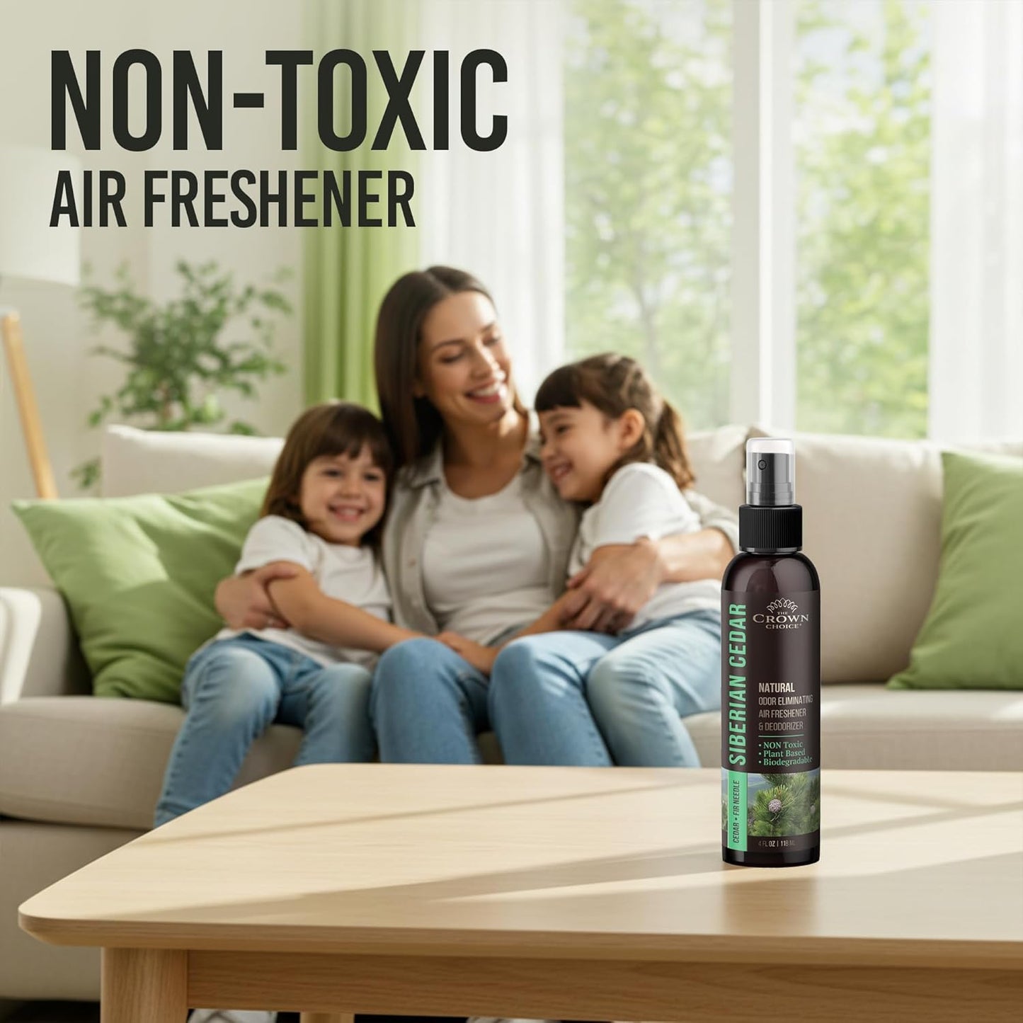 Non-Toxic Odor Eliminator,Natural Cedar Air Freshener Spray for Clothes Storage & Moth Repellent