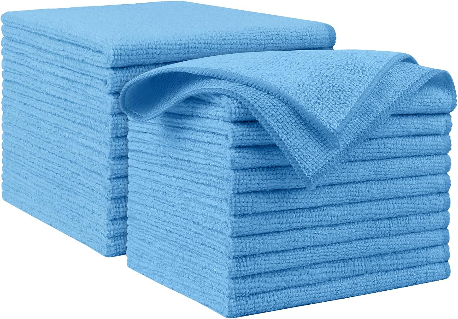 AIDEA Microfiber Cleaning Cloth Blue 20PK, Microfiber Towels for Cars, Premium Car Cloths, Dusting