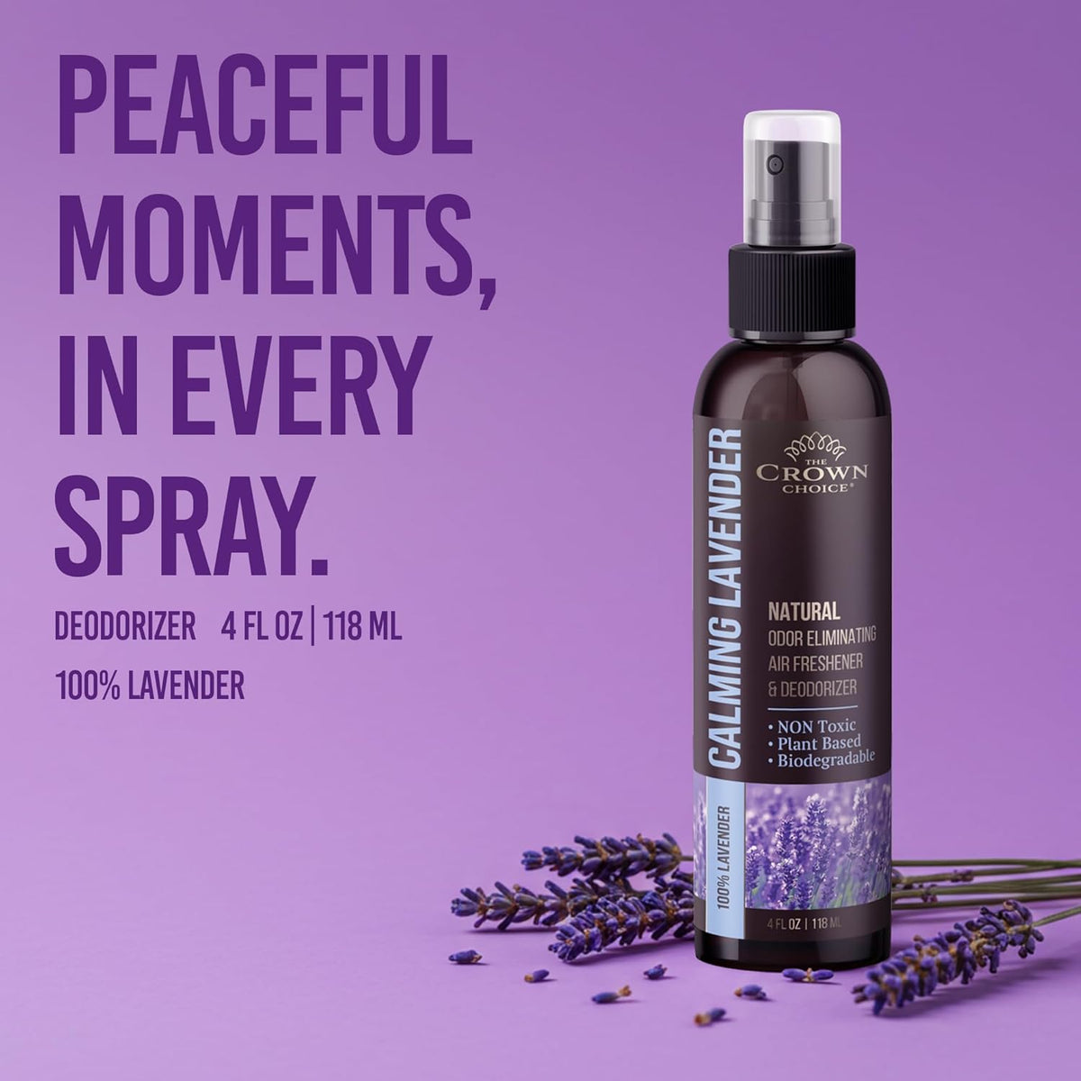 Non-Toxic Odor Eliminator,Natural Lavender Air Freshener Spray for Home,Linen Spray for Peacful