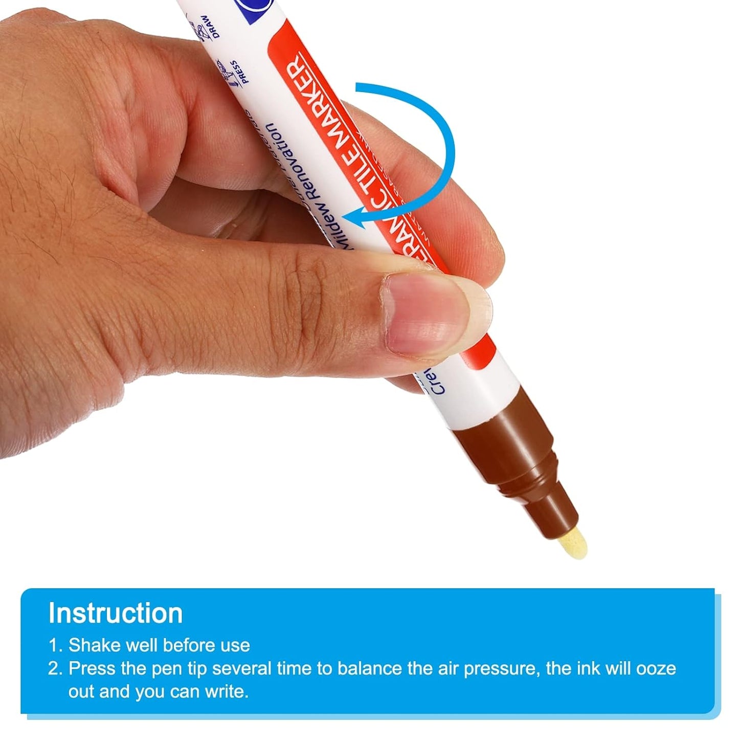 PATIKIL Grout Pen, 4 Pack Brown Tile Marker Waterproof Grout Sealer Pen Tile Repair Pens Paint Pens