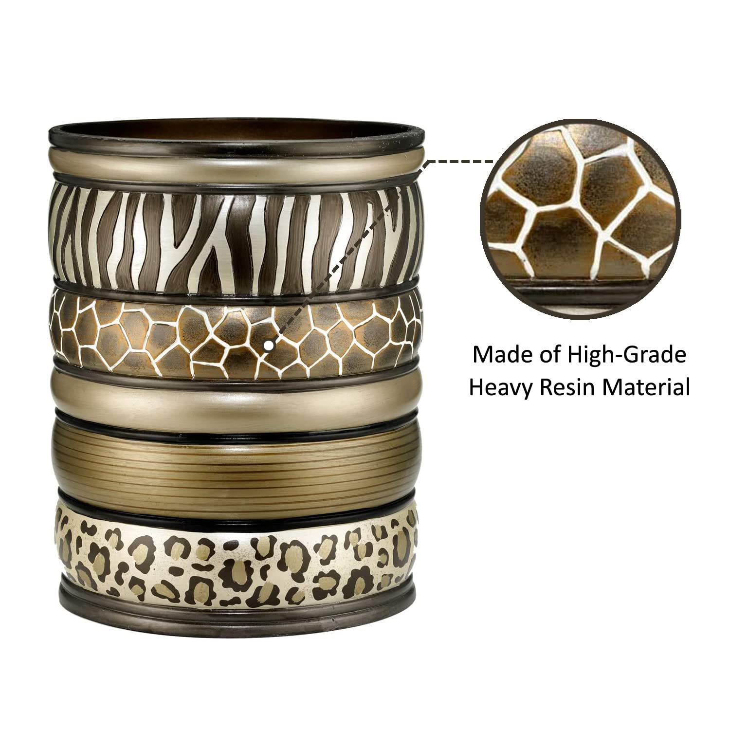 Decorative Trash Can for Bathroom, Office & Bedroom - 2.1 Gallons Stylish & Small Trash Can for