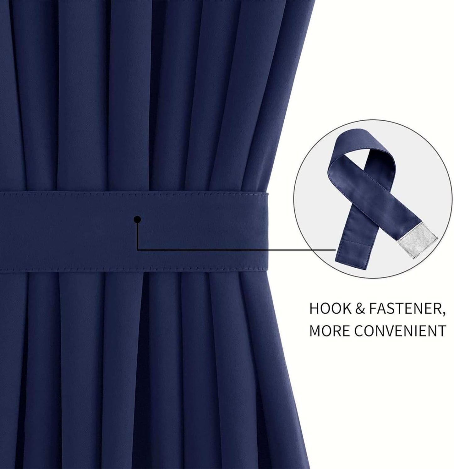 DWCN French Door Curtains – Rod Pocket Thermal Blackout Curtain for Doors with Glass Window