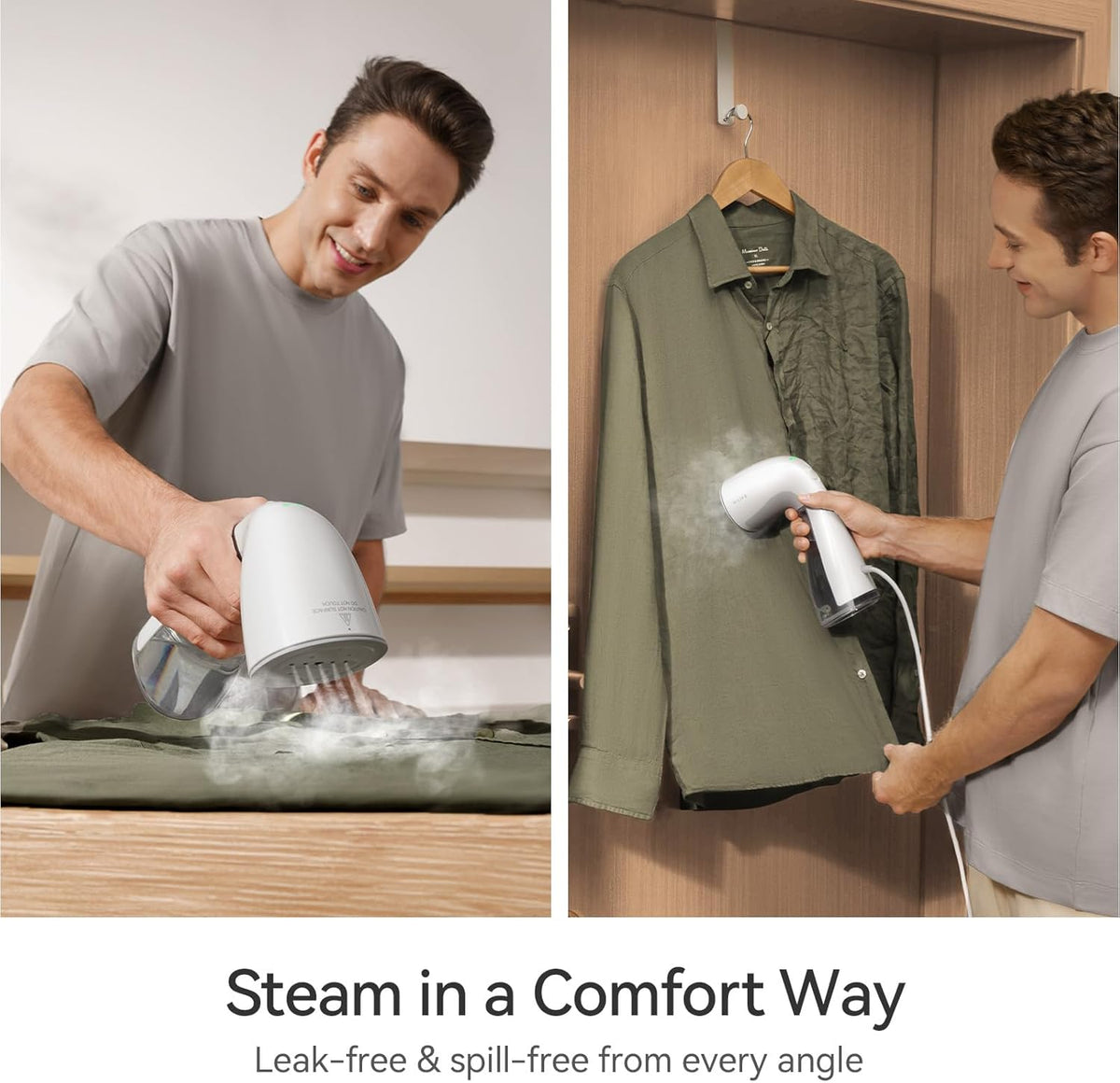 HiLIFE Steamer for Clothes, Handheld Clothes Steamer with Large 300ml Tank, 1100W Strong Power, 30S