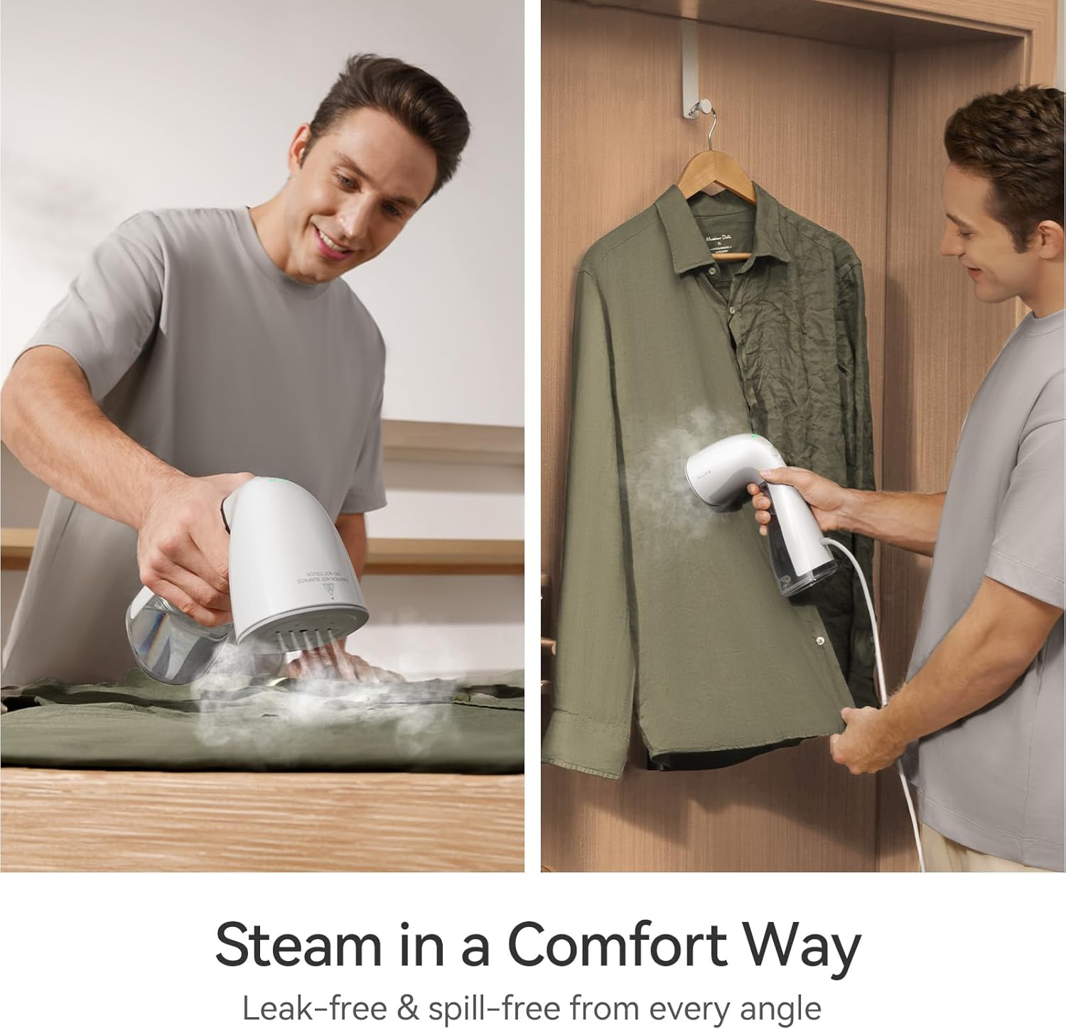 HiLIFE Steamer for Clothes, Handheld Clothes Steamer with Large 300ml Tank, 1100W Strong Power, 30S