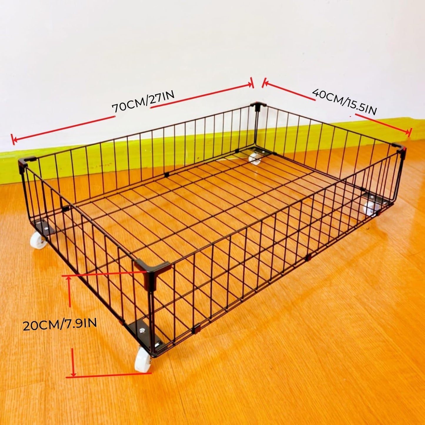 4 Pack Larger Under Bed Storage With Wheels,Rolling Under Bed Drawer,Under Bed Shoes Storage,Open