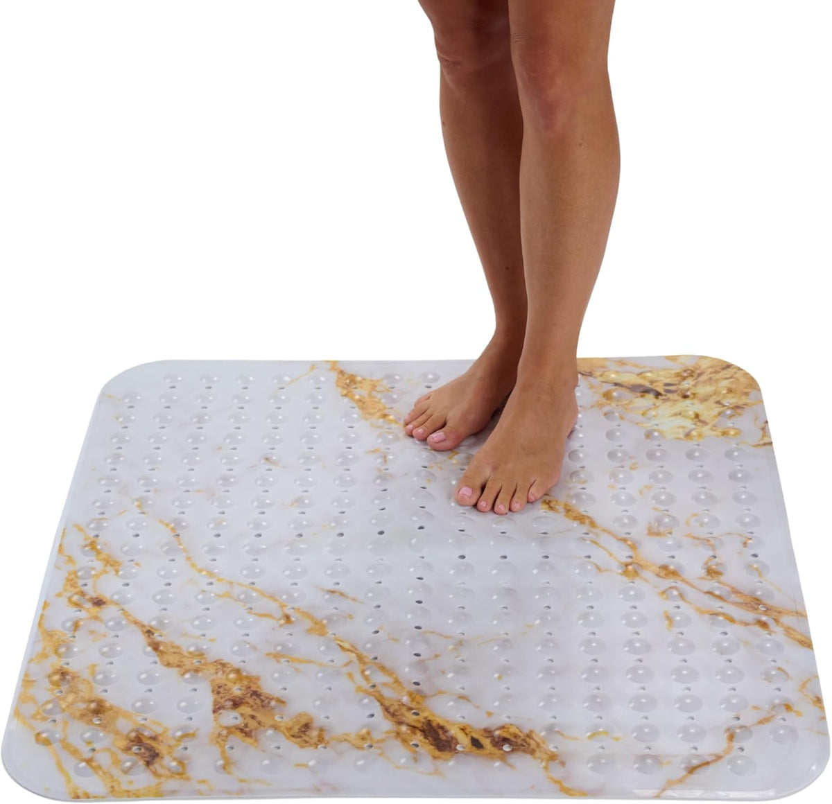ENKOSI Extra Large Square Non Slip Shower Mat - 31 x 31-inch XL Bathroom Shower Mat - Square Shower