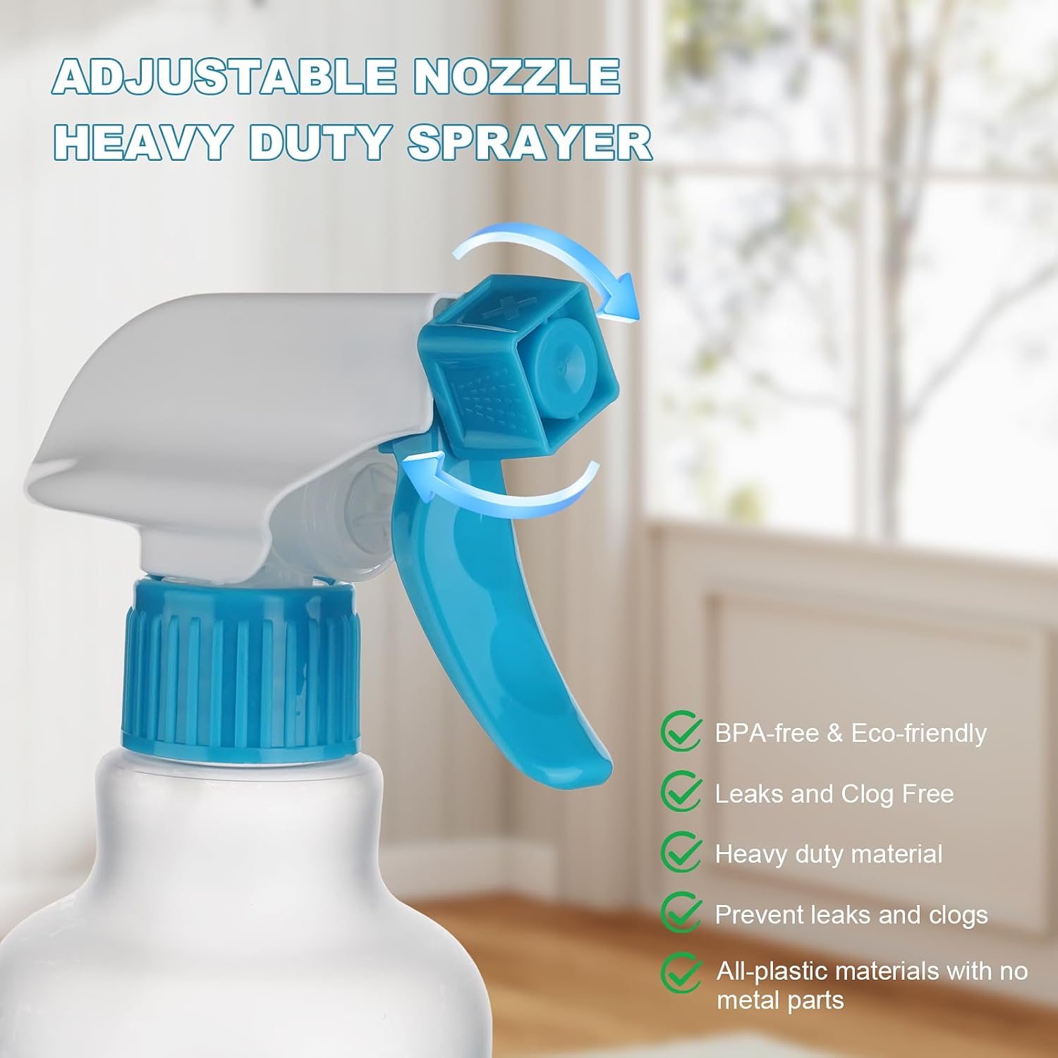 Spray Bottles 16.9oz/500ml Plastic Spray Bottle for Hair Mist/Stream Empty Spray Bottle Heavy Duty