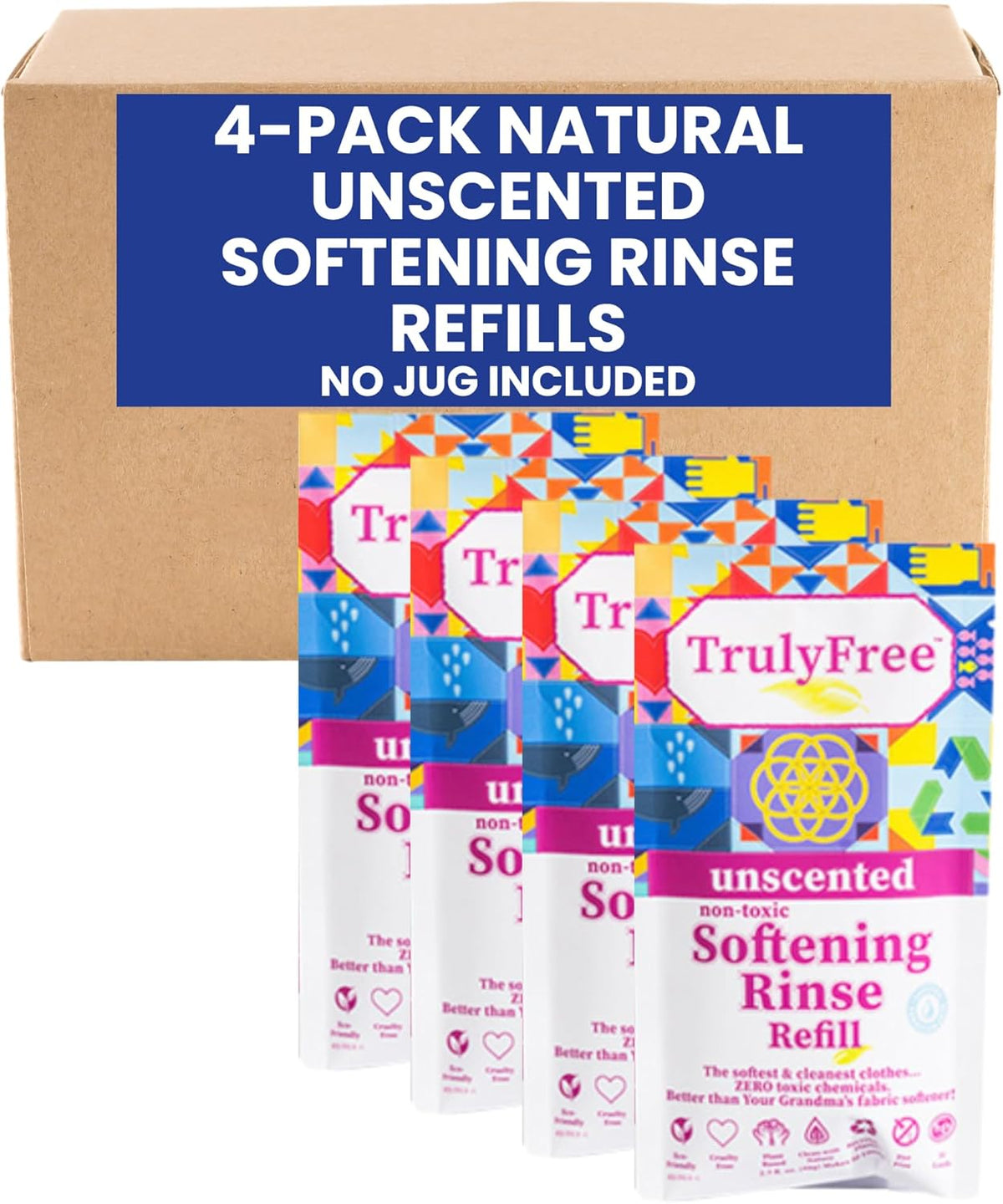 Truly Free Fabric Softening Conditioner for Clothes| Safe for Babies & Kids with Sensitive Skin |