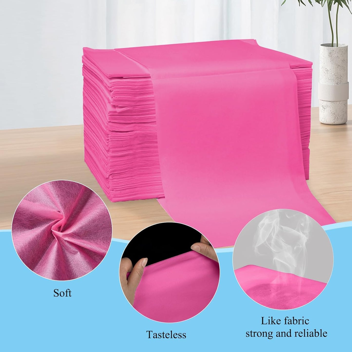 100Pcs Disposable Massage Table Sheets 31.5" x 71" Non-Woven Fabric Bed Covers for Ultimate Hygiene