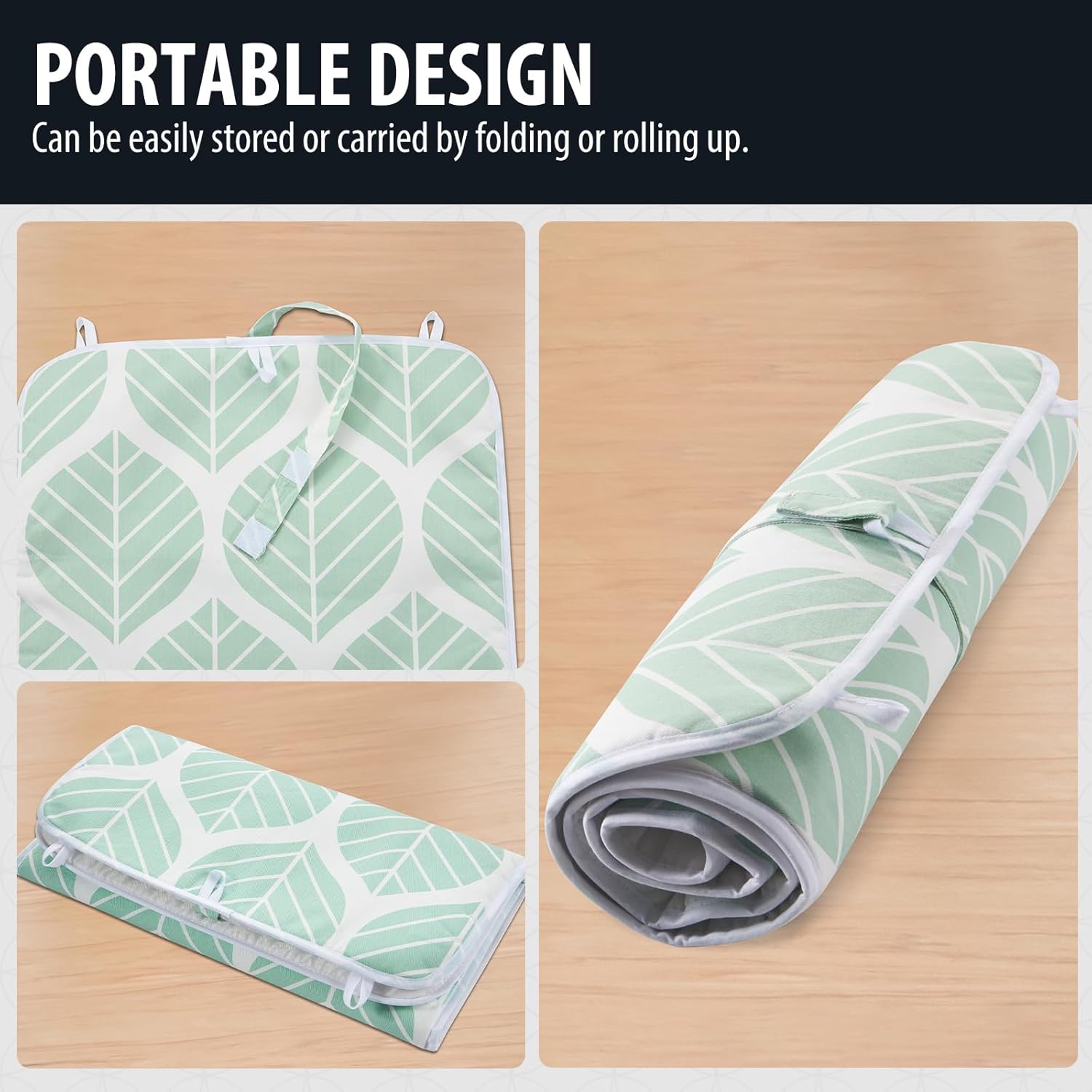 Seiritex Ironing Mat, Portable Ironing Pad 39.4 x 18.9 inch Table Top Iron Board 5 in 1 Travel Iron