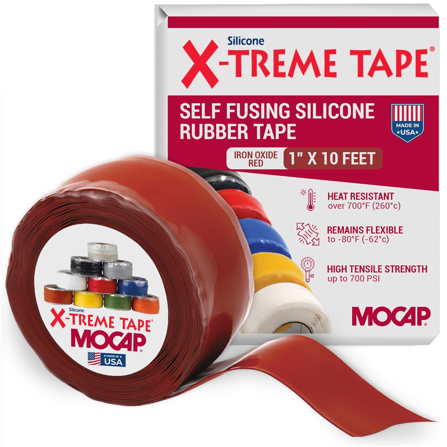 X-Treme Tape MOCAP Heavy Duty Electrical Tape, Self-Fusing Silicone Rubber, Waterproof & Insulating