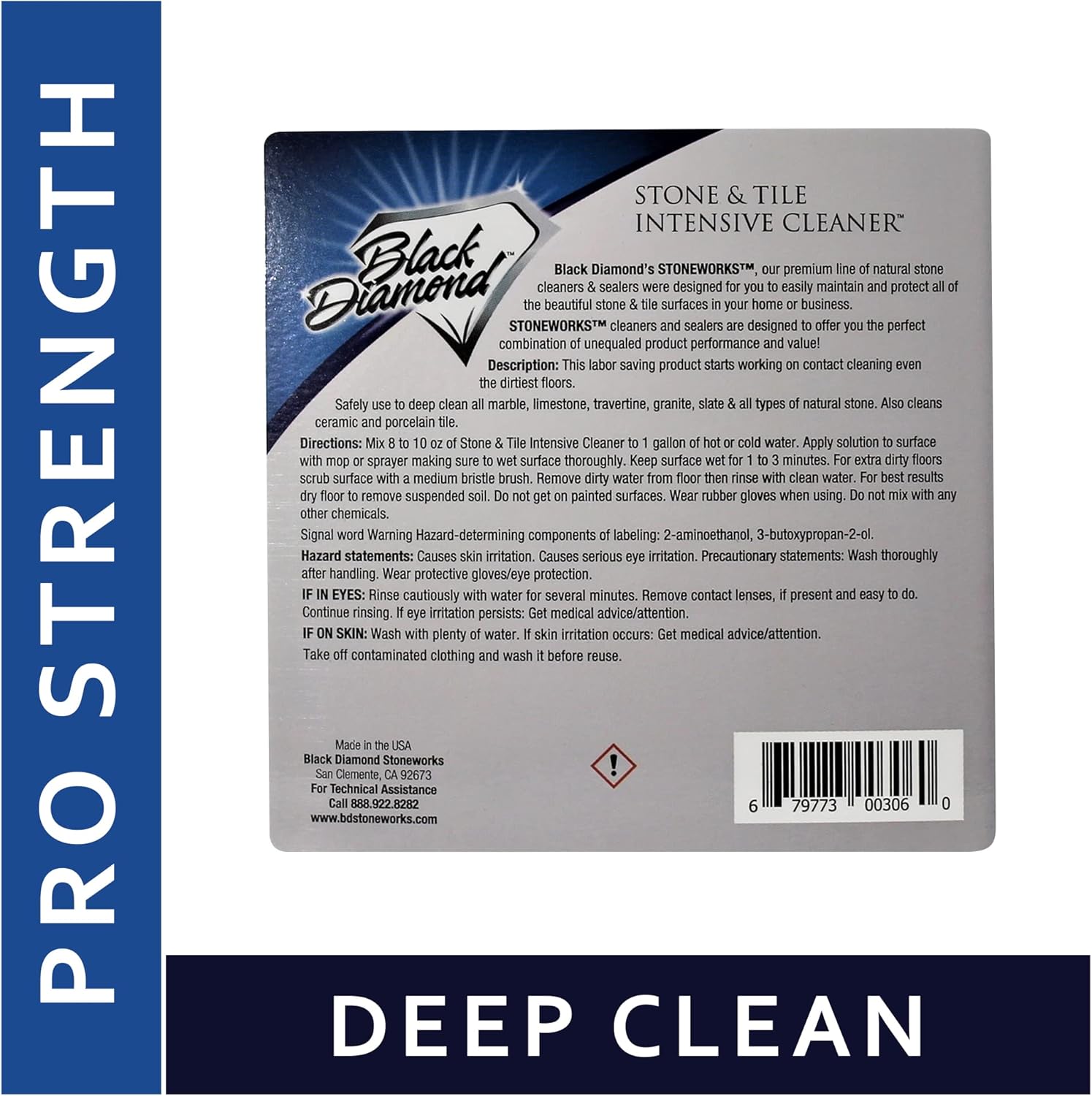 Black Diamond Stoneworks Stone & Tile Intensive Cleaner: Concentrated Deep Cleaner, Marble