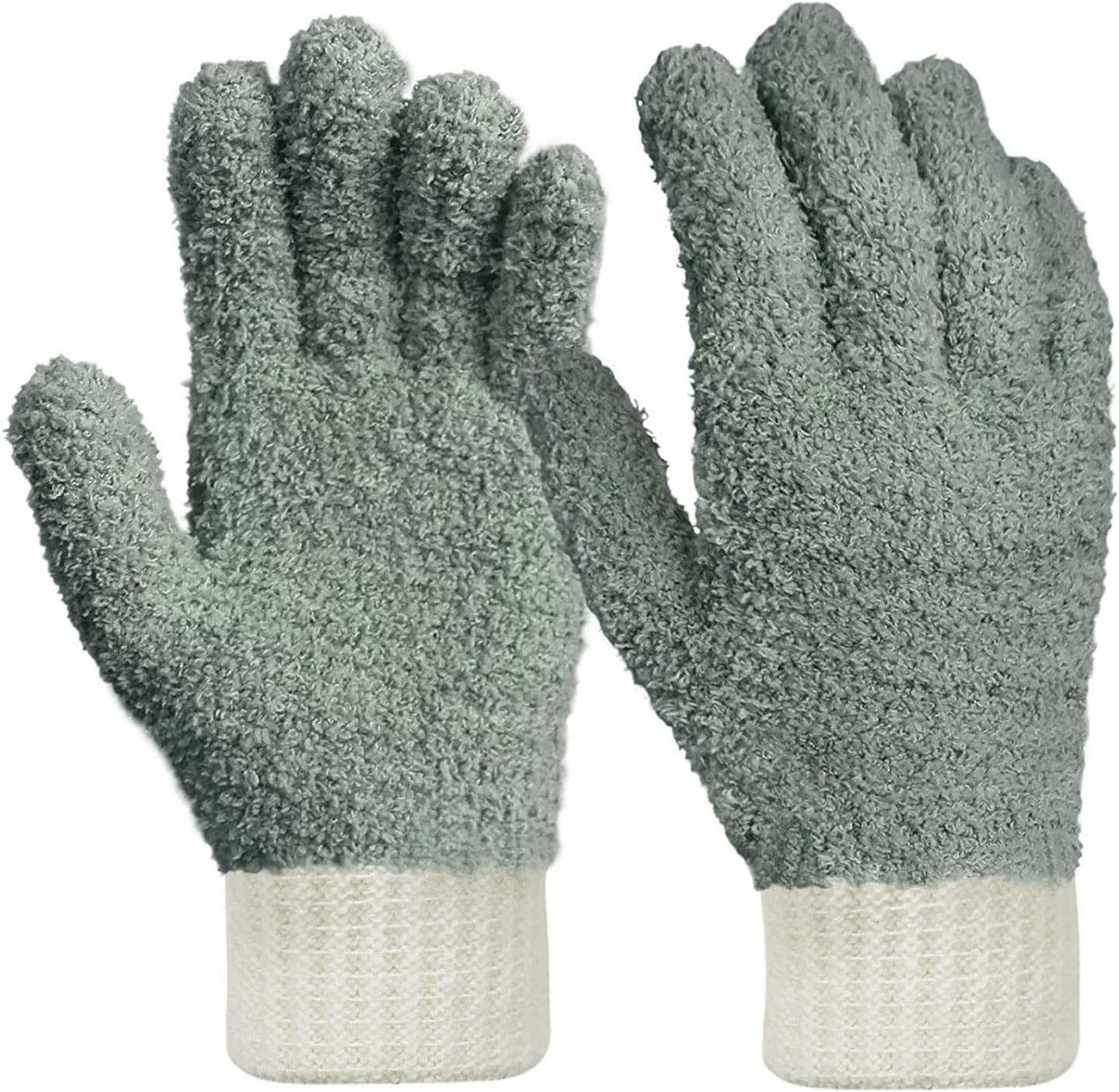 MIG4U Microfiber Gloves - Dusting Gloves for House Cleaning - Washable Blind Cleaner Duster Tool