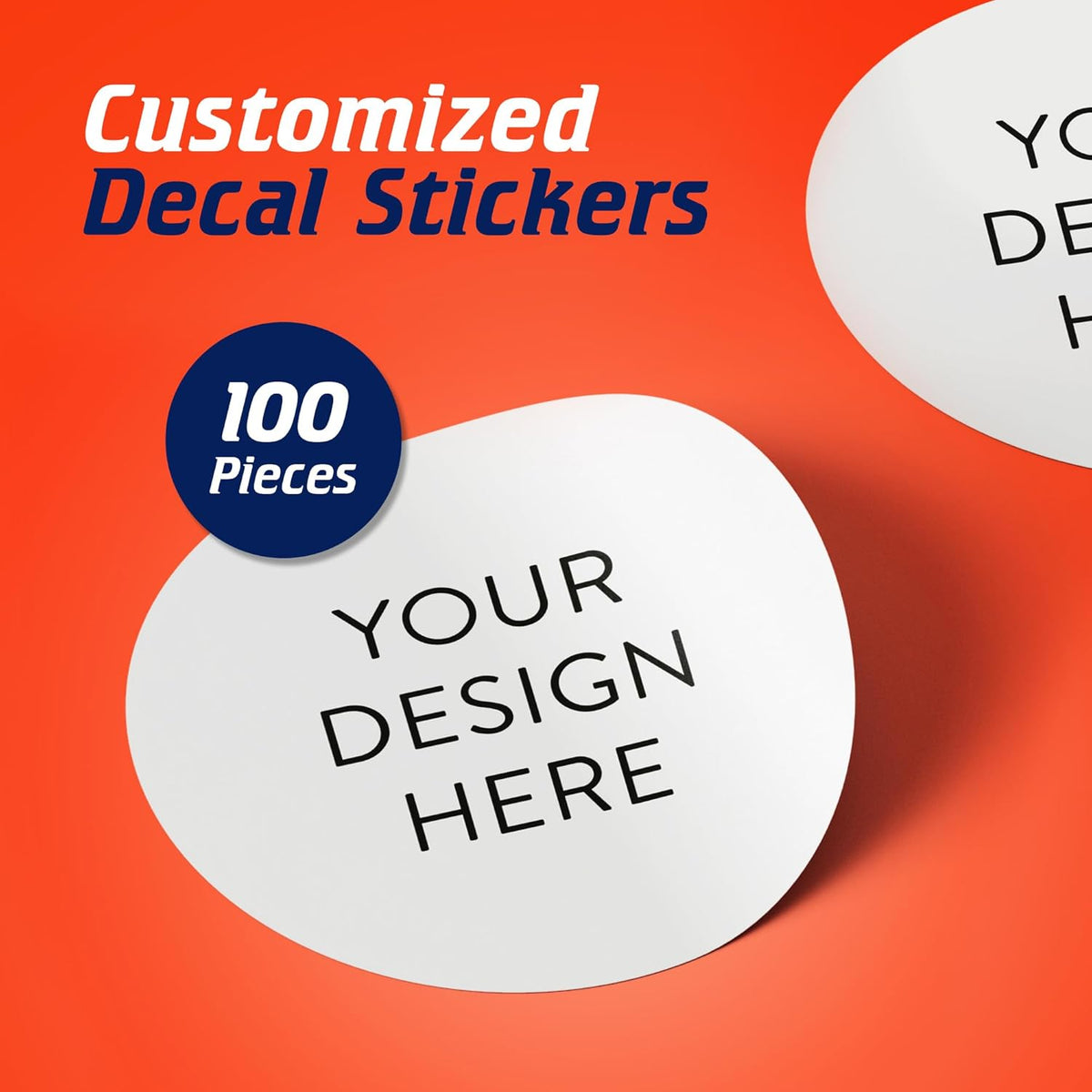 100 Custom Vinyl Stickers - Upload Your own Image, Text, Design, Logo - Personalized Logo Labels
