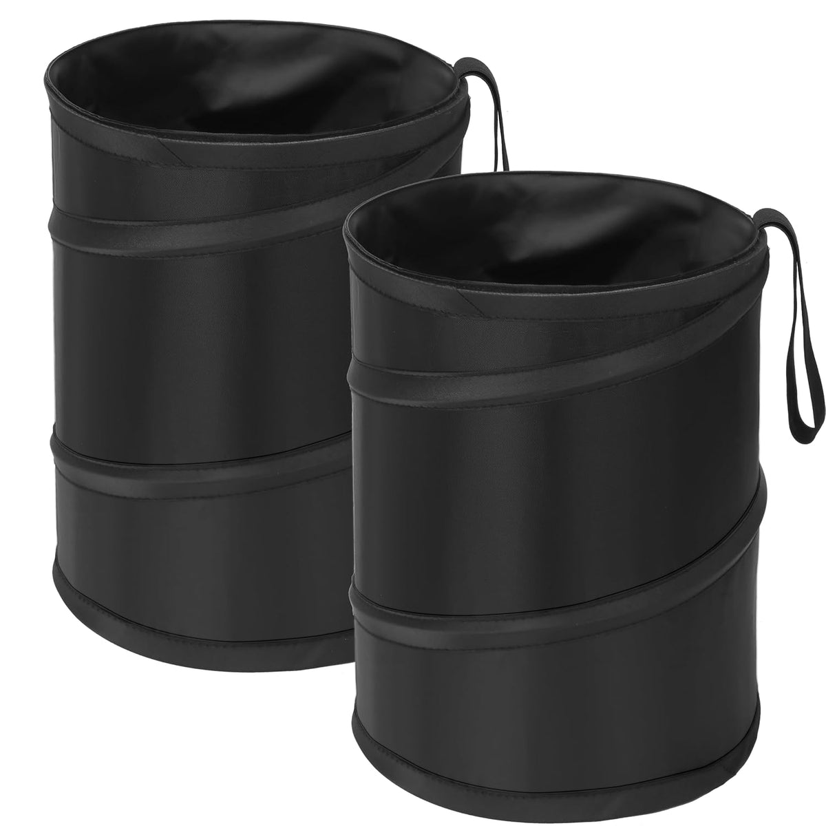 Ginsco 2Packs 4 Gallons New Leakproof Car Trash Can, Large Trash Can Pop-up Collapsible Hanging Car
