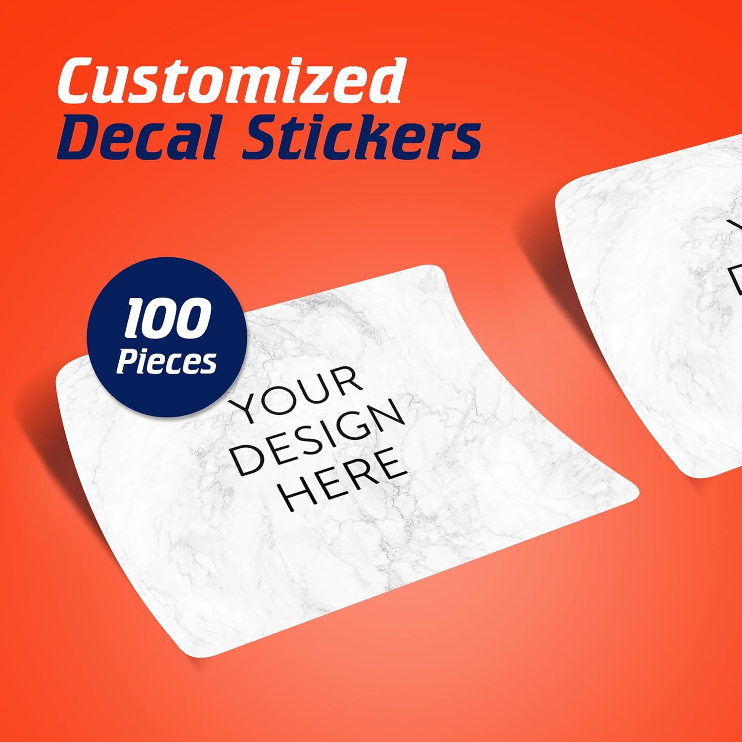 100 Custom Vinyl Stickers - Upload Your own Image, Text, Design, Logo - Personalized Logo Labels