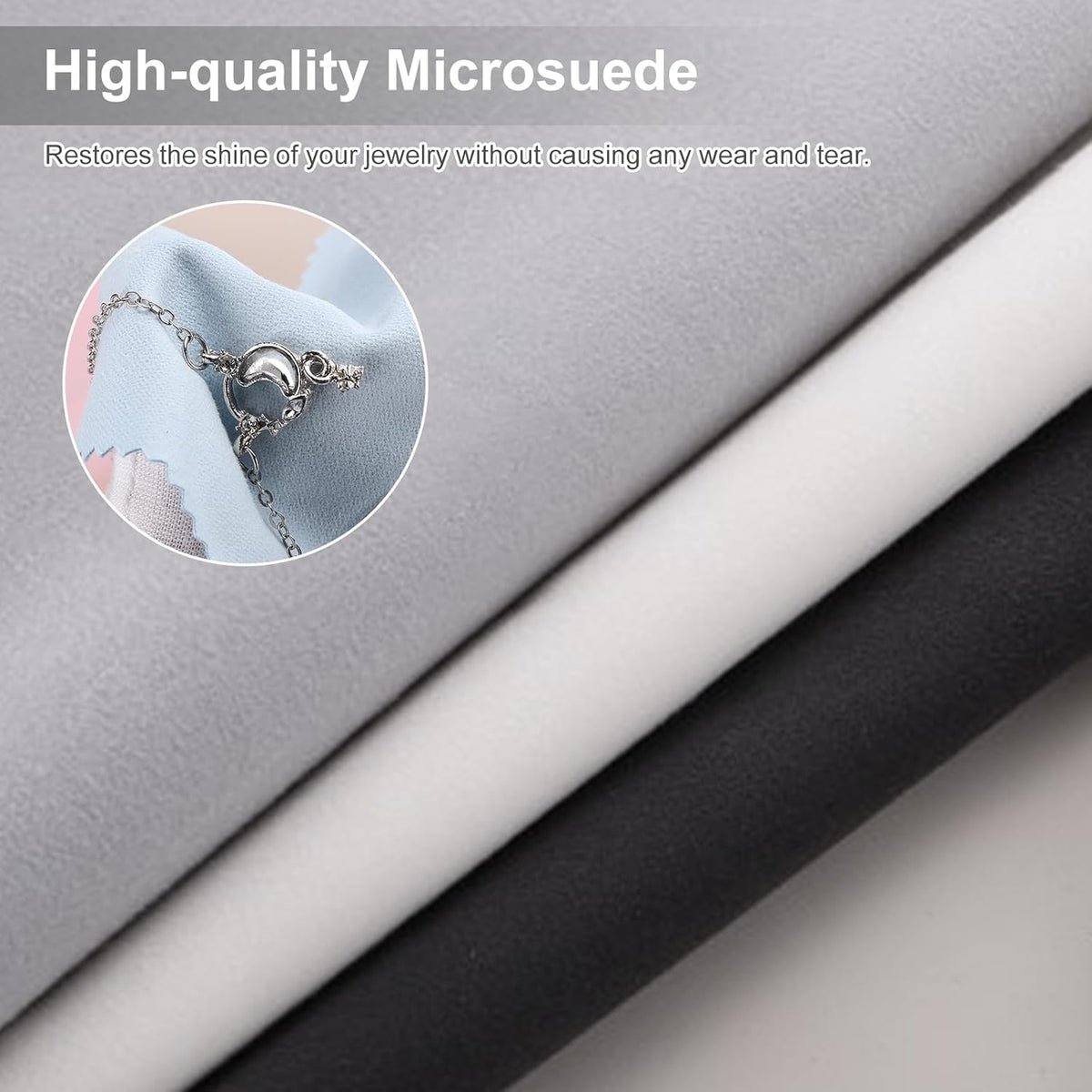 MECCANIXITY Jewelry Polishing Cloth 11.8x11.8 Inch Silver Polish Cleaning Cloths Jewelry Cleaner