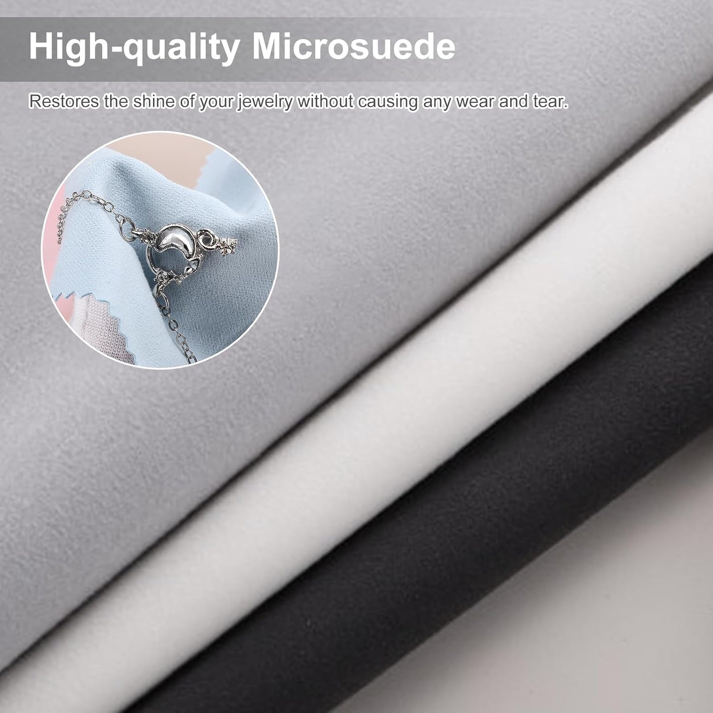 MECCANIXITY Jewelry Polishing Cloth 11.8x11.8 Inch Silver Polish Cleaning Cloths Jewelry Cleaner