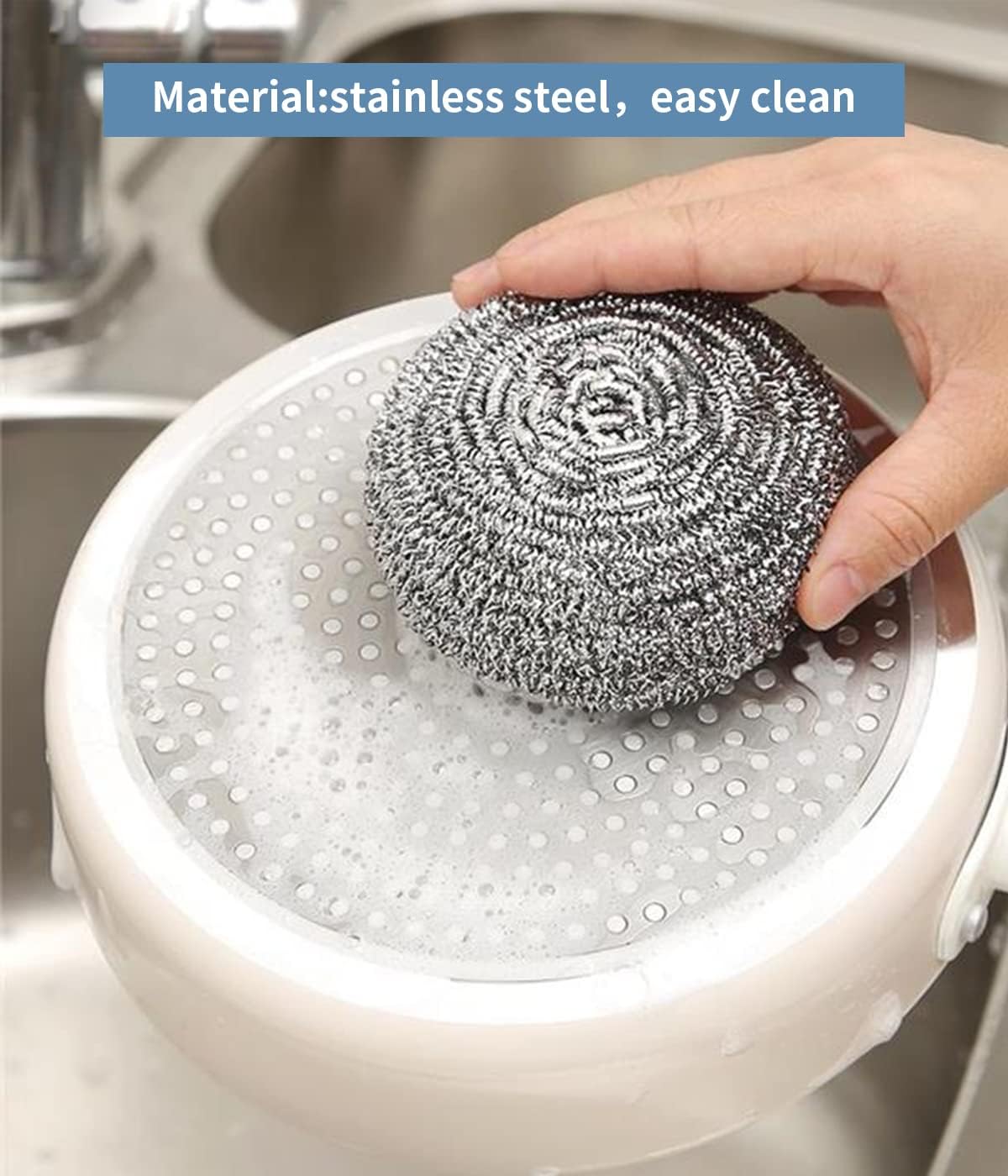Steel Wool Scrubber - Steel Wool for Cleaning Dish Pots Pans Grills Stainless Steel Scrubber for