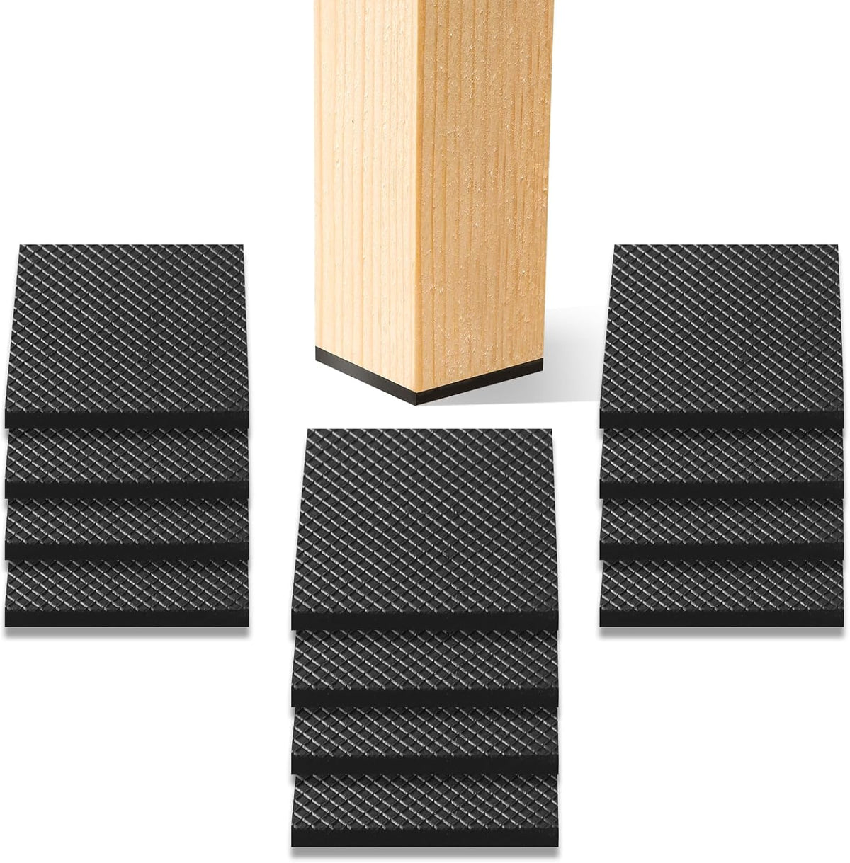 CHUNZEXI Non Slip Furniture Pads - 12 Premium Furniture Grippers Self Adhesive Rubber Furniture