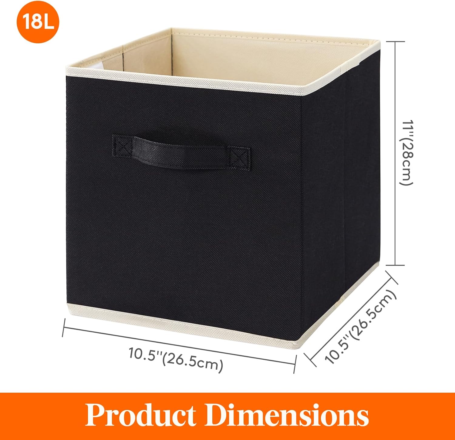 Lifewit 12 Packs Storage Cubes, 11 Inch Cube Storage Bins, Foldable Decorative Fabric Storage