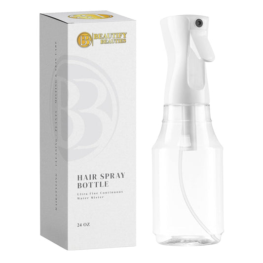 BeautifyBeauties Spray Bottle For Hair – Continuous Mister Spray Bottle for Hairstyling, Cleaning