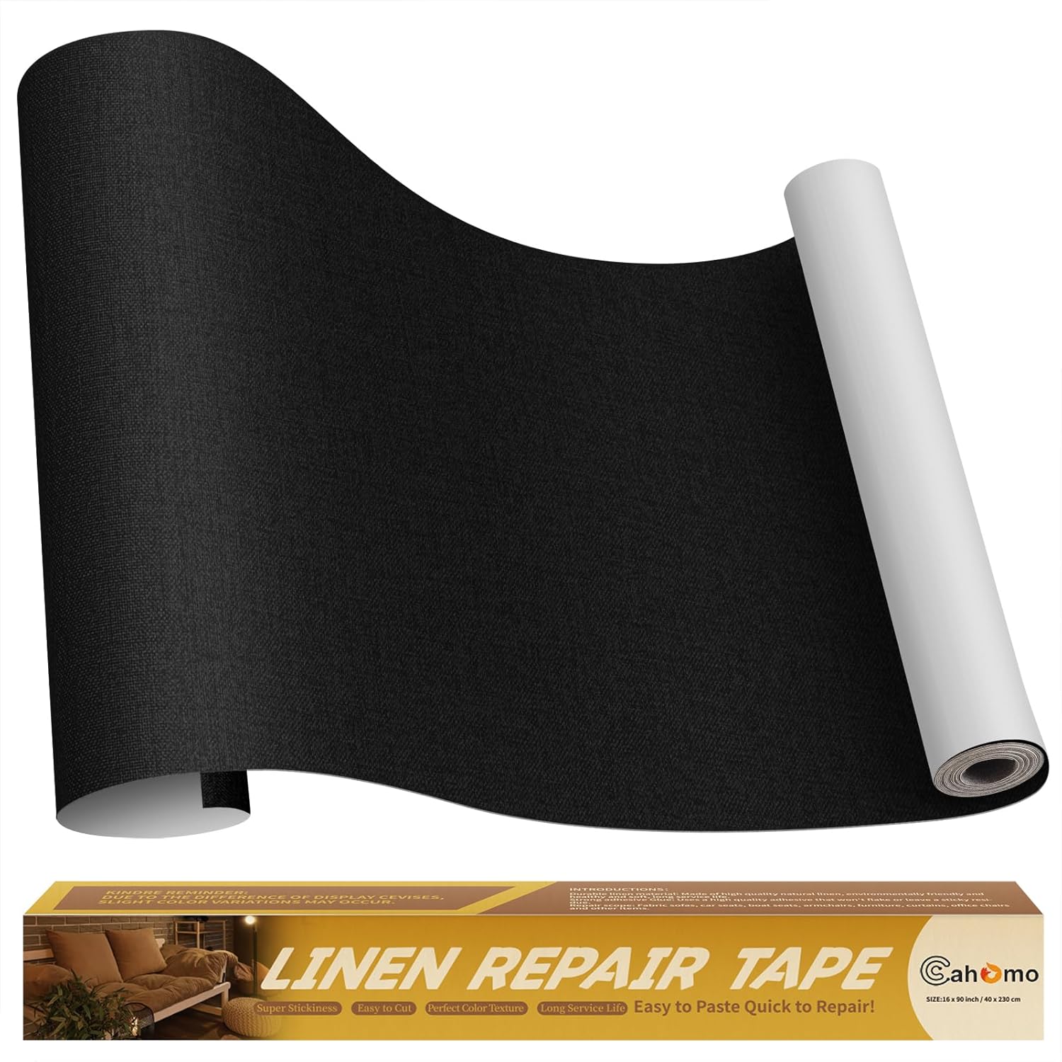 Linen Repair Tape 16x90 inch, Self Adhesive Fabric Patches, Linen Patch Tape Kit, Fabric Repair