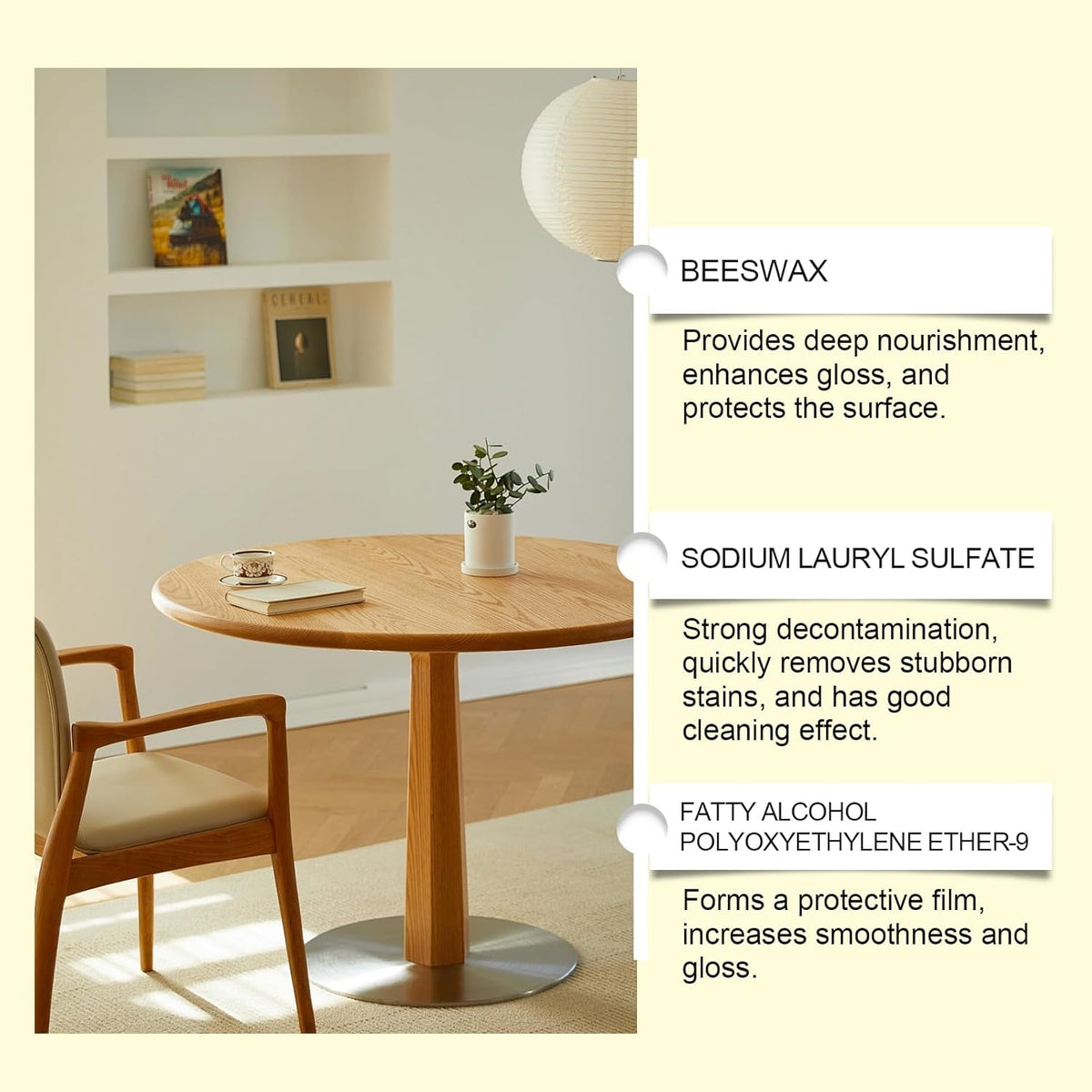 Beeswax Spray Cleaner with Sponge & Towel for Wood Furniture, Natural Beeswax Care For Wood Floors