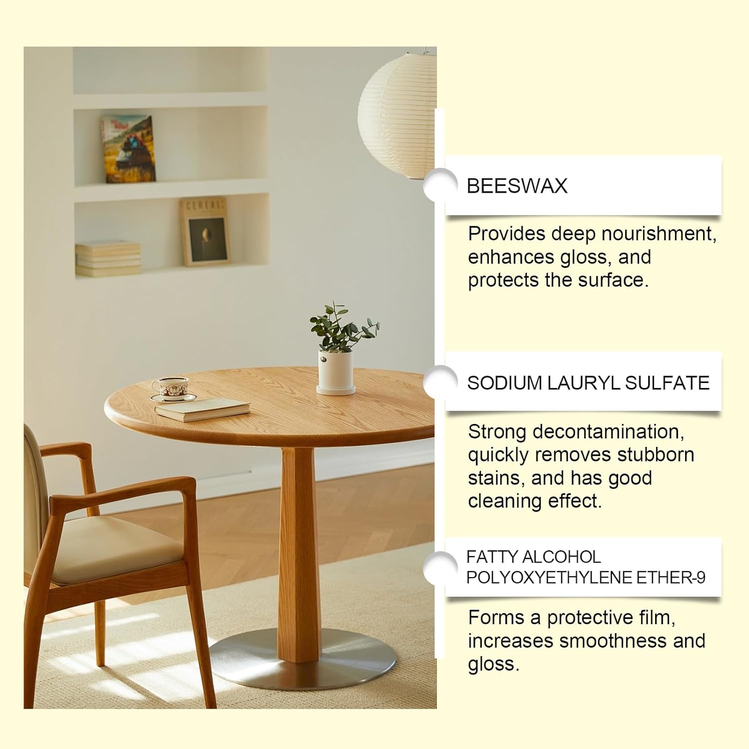 Beeswax Spray Cleaner with Sponge & Towel for Wood Furniture, Natural Beeswax Care For Wood Floors