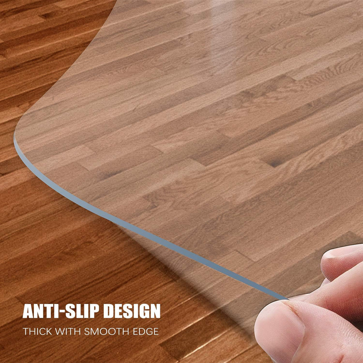 Kuyal Clear Chair mat for Hard Floors 36 x 48 inches Transparent Floor Mats Wood/Tile Protection