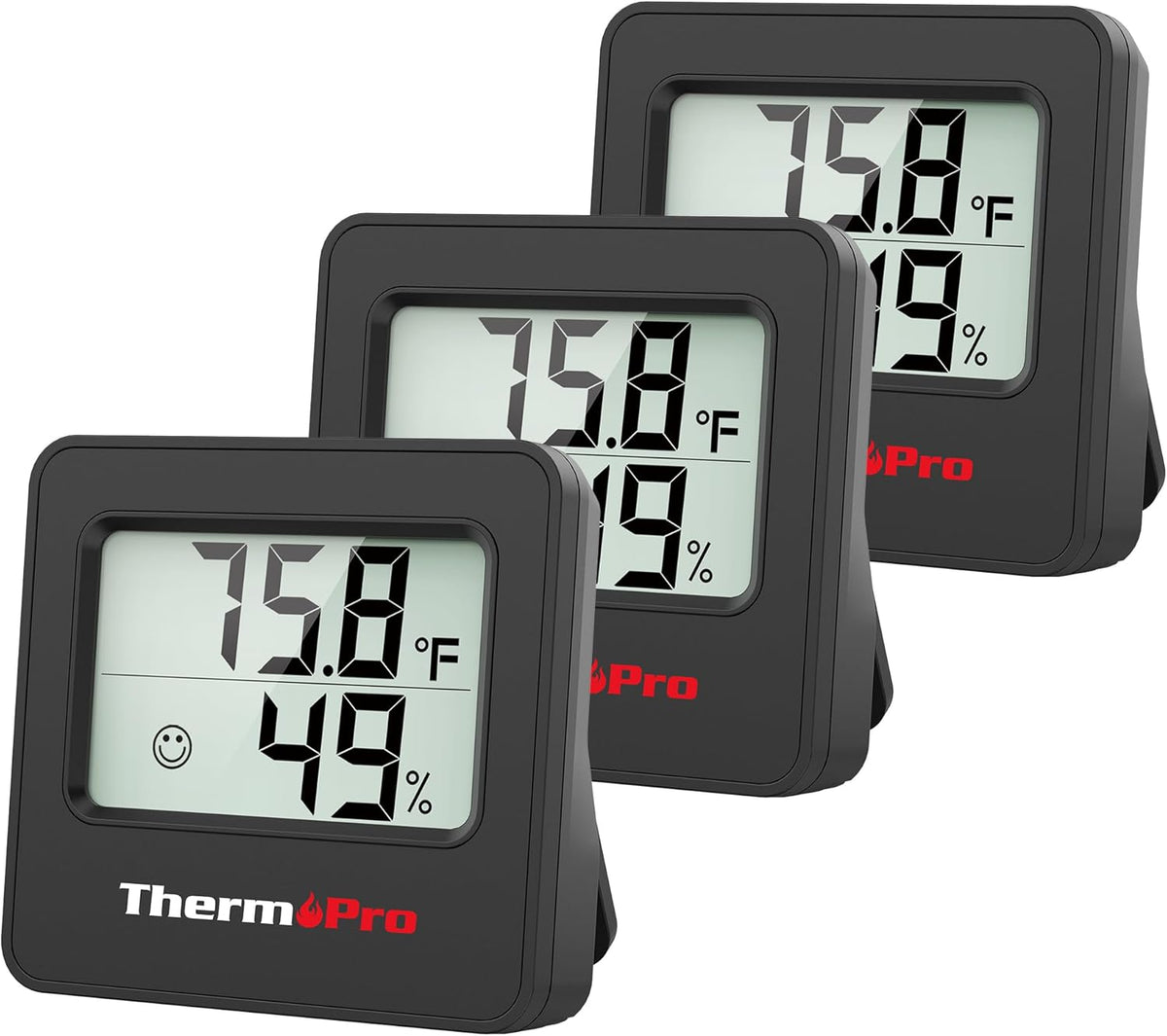ThermoPro TP157 3 Pack Hygrometer Indoor Thermometer for Home, Room Thermometer Humidity Meter with