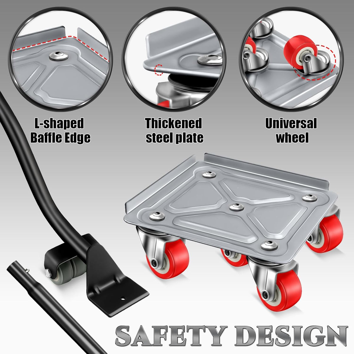 Furniture Dolly Furniture Sliders Furniture Movers with 5 Wheels Appliance Rollers Furniture Moving