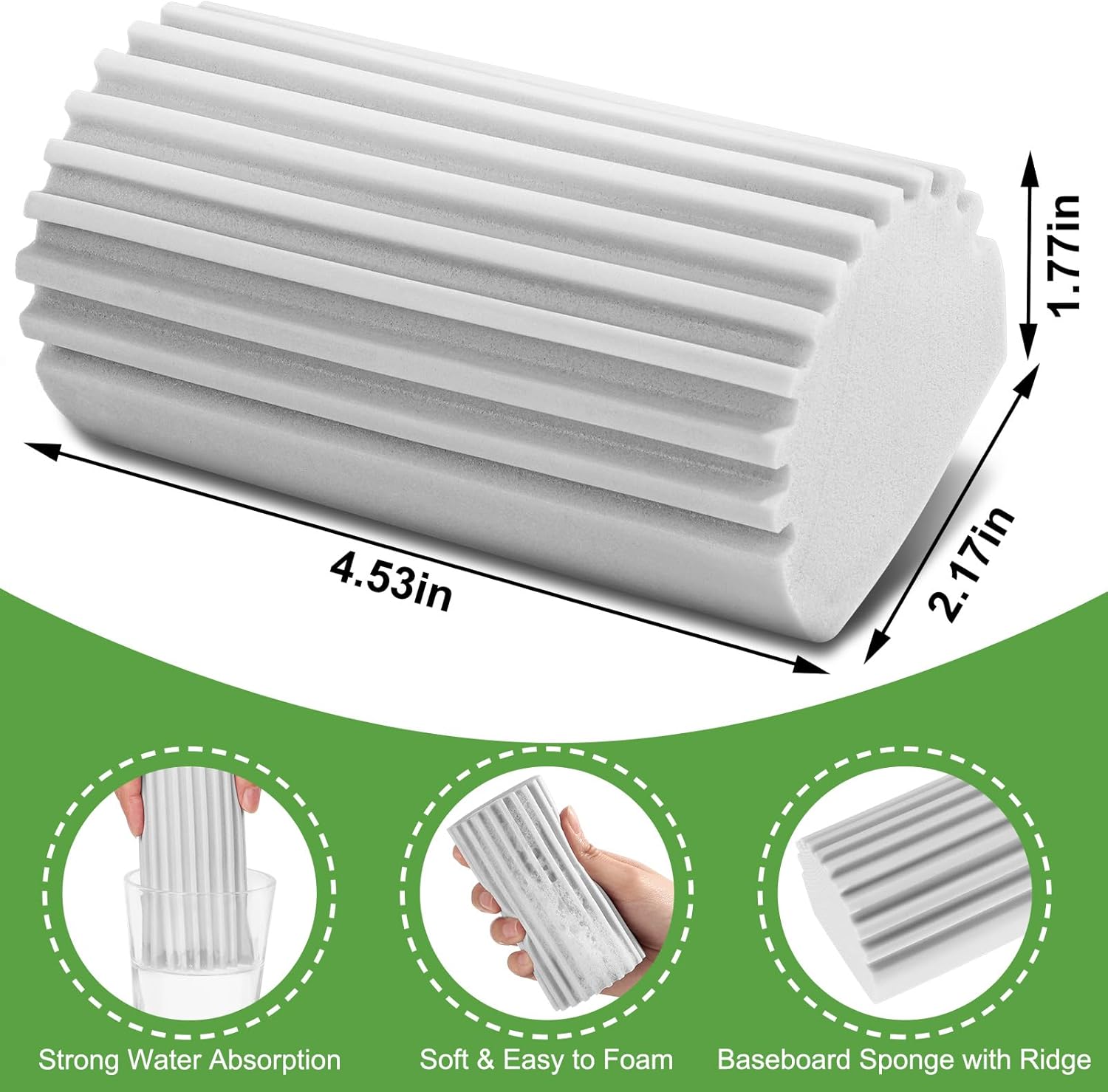 8-Pack Damp Clean Duster Sponge, Sponge Cleaning Brush, Duster for Cleaning Blinds, Glass