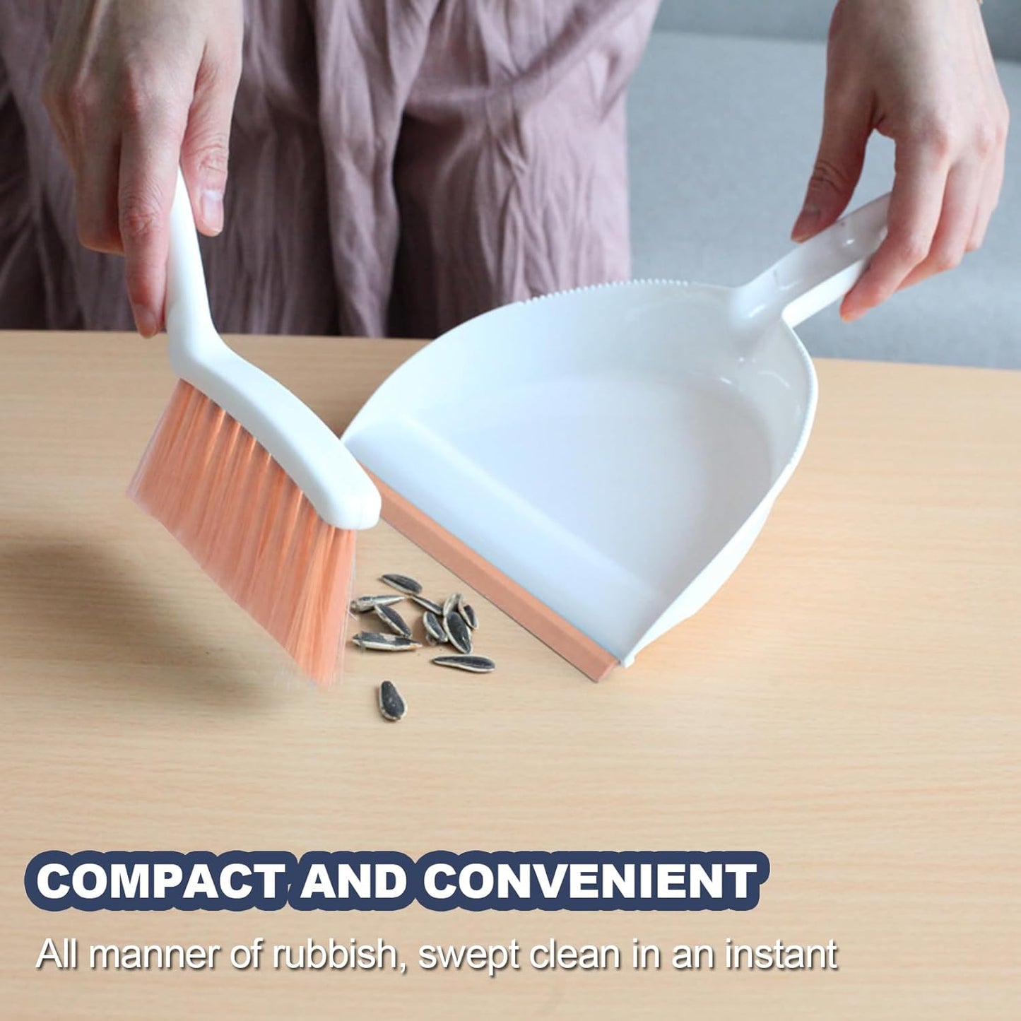 Mini Broom and Dustpan Set Small Dust pan & Brush Set Portable Cleaning Tools for Home Office RV