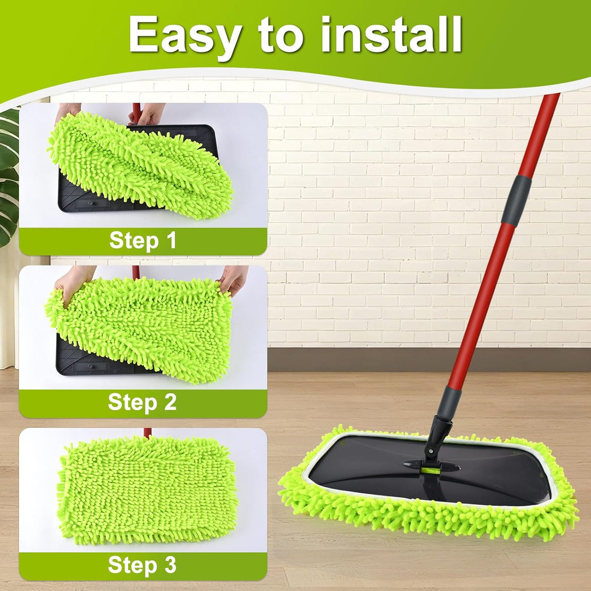 Mops for Floor Cleaning, Dust Mop for Hardwood Floors, Extra Large Floor Mop with Extendable Handle