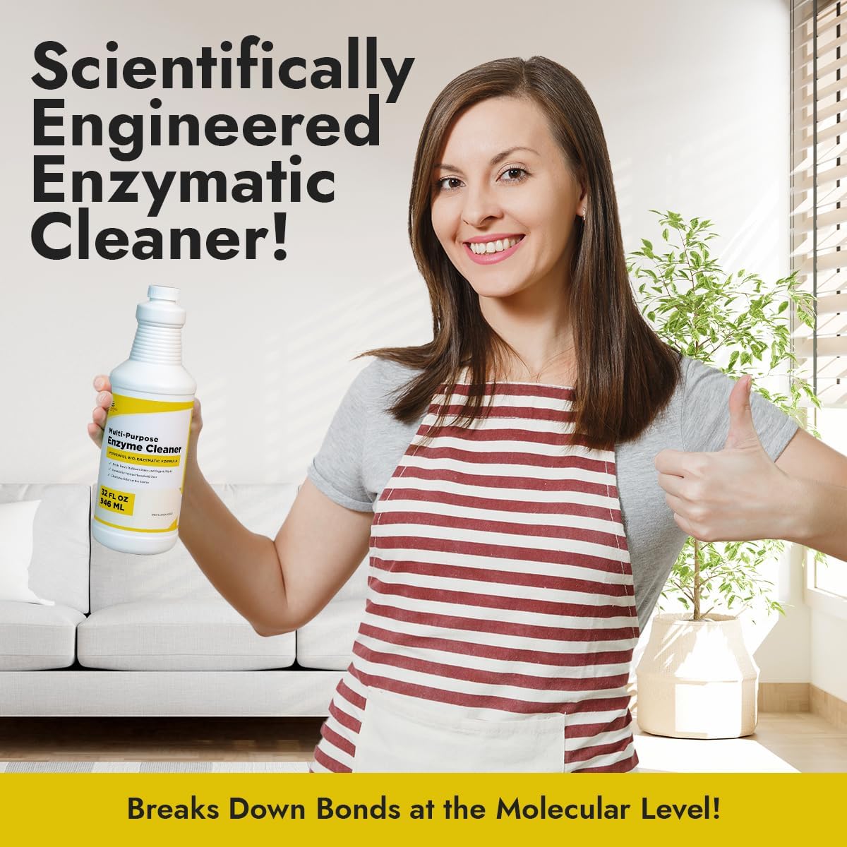 NORTHWEST ENTERPRISES Multi-Purpose Enzyme Cleaner - Household and Commercial Enzyme Cleaner, Fresh