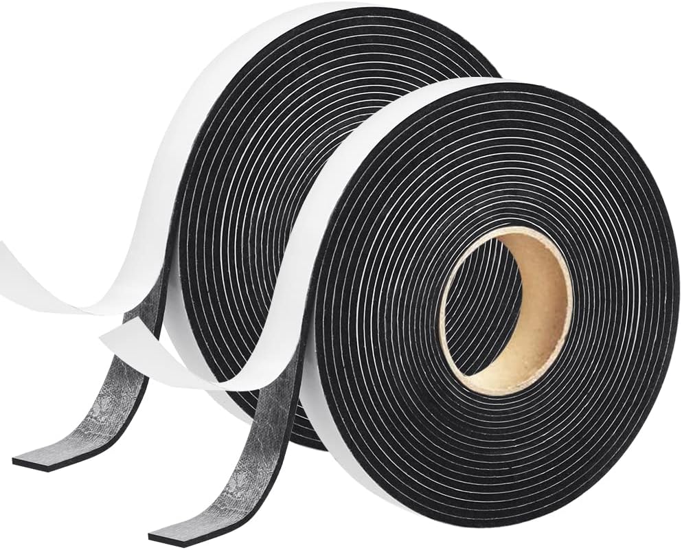 Seal Foam Tape,1/2 Inch W x 1/16 Inch T Weather Stripping for Door and Window, High Density Single
