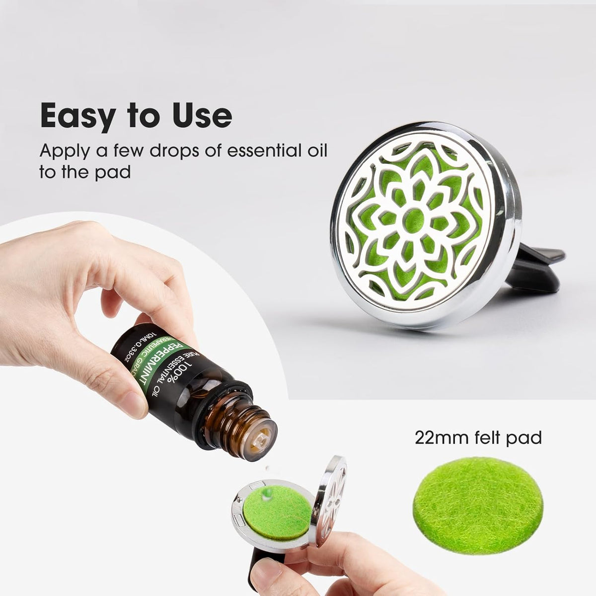 ttstar Car Diffuser Vent Clip - 30mm Aromatherapy Essential Oil, 3 Car Air Fresheners Vent Clips