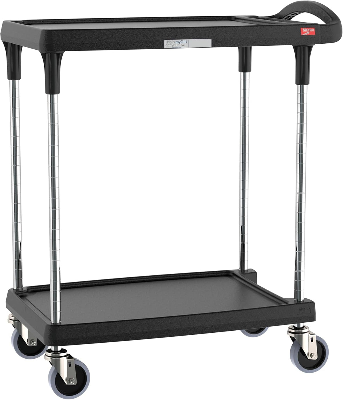 Metro myCart Plus Utility Cart - Choose-Your-Height Adjustable Heavy Duty Rolling Cart for Home