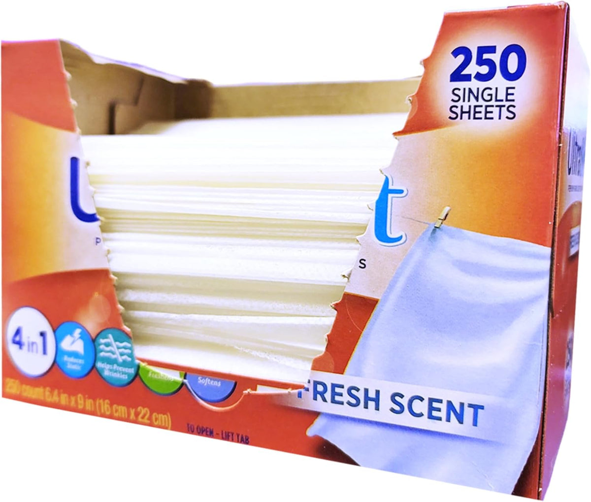 500 Single Laundry Dryer Sheets(6.4"x9")w/ Easy Dispenser Box Packaging,Household Premium 4 in 1